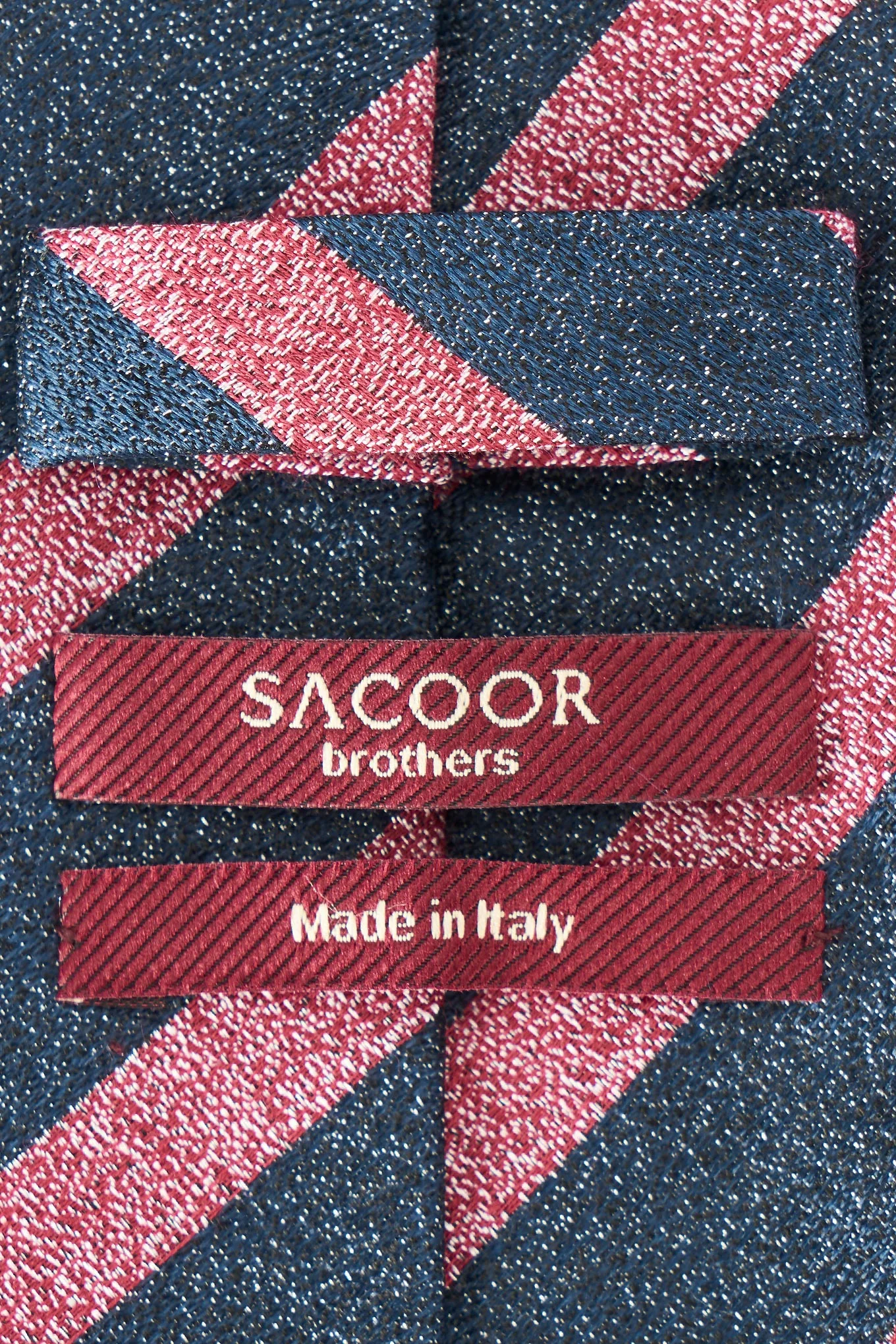 Striped Pattern Tie 100% Silk 8cm - Image 2