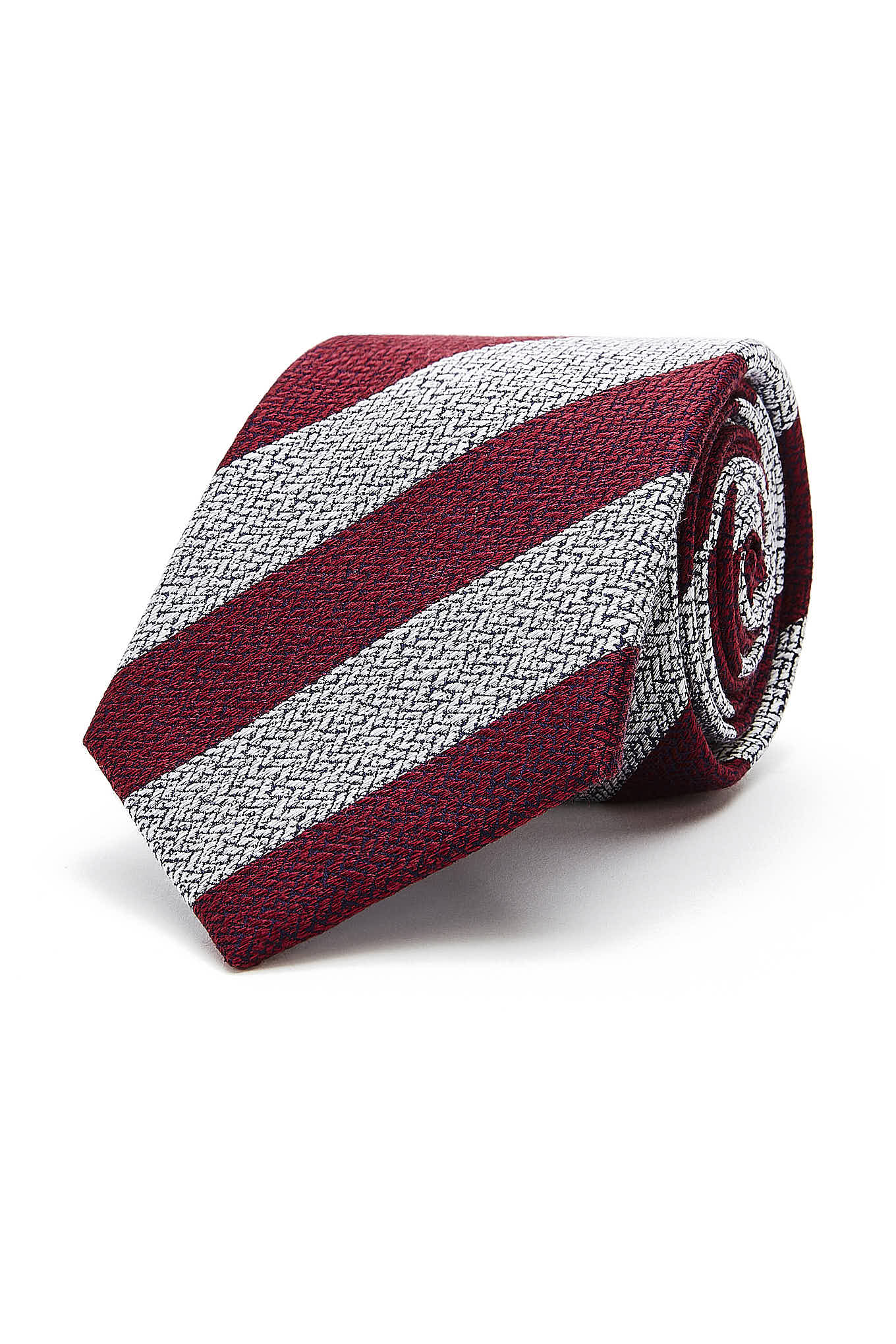 Striped Pattern Tie 100% Silk 8cm