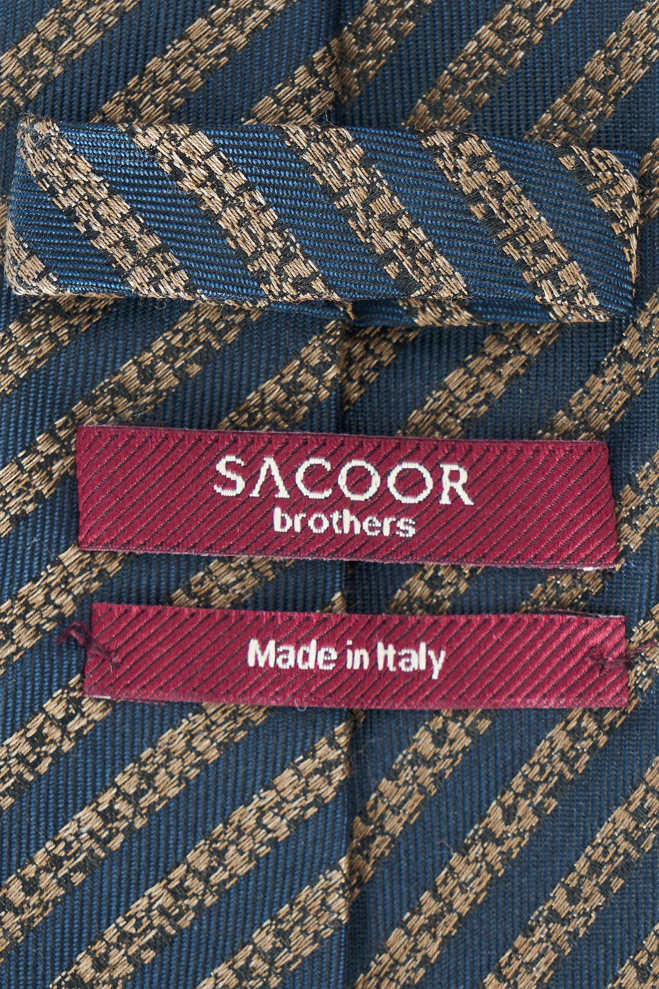 Striped Pattern Tie 100% Silk 8cm - Image 6