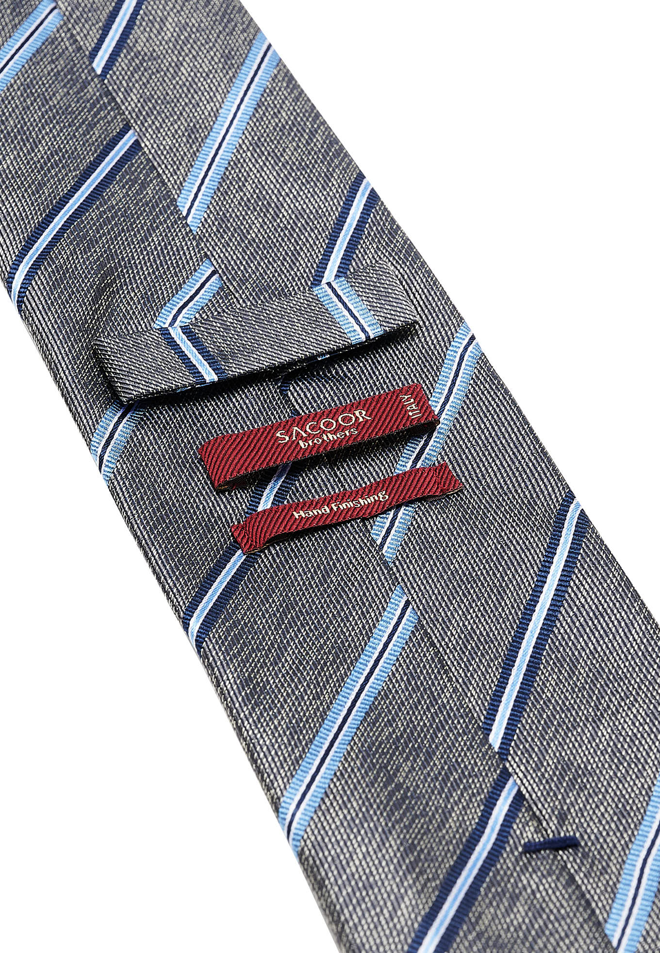 Striped Pattern Tie 100% Silk 8cm - Image 2