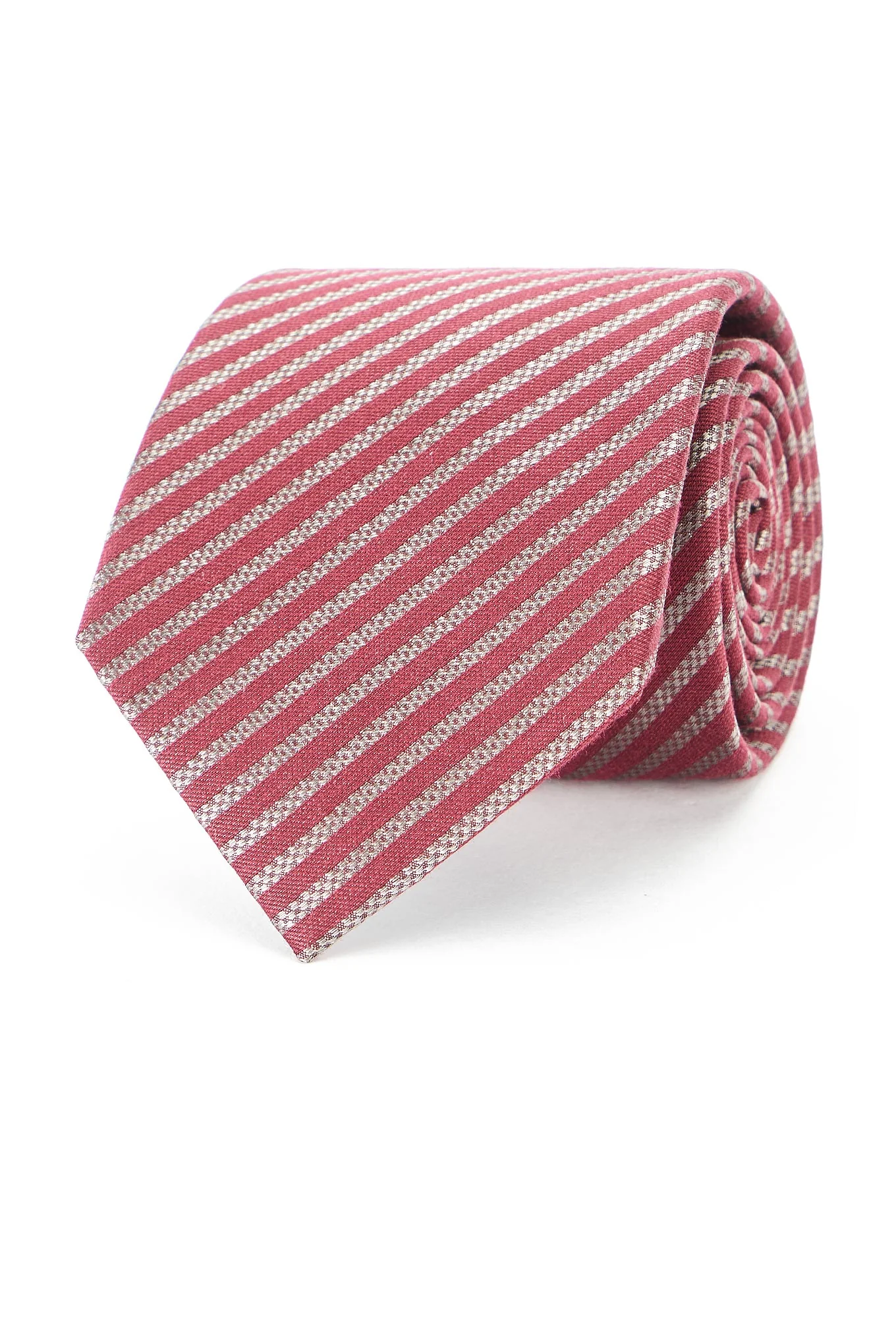 Striped Pattern Tie 100% Silk 8cm