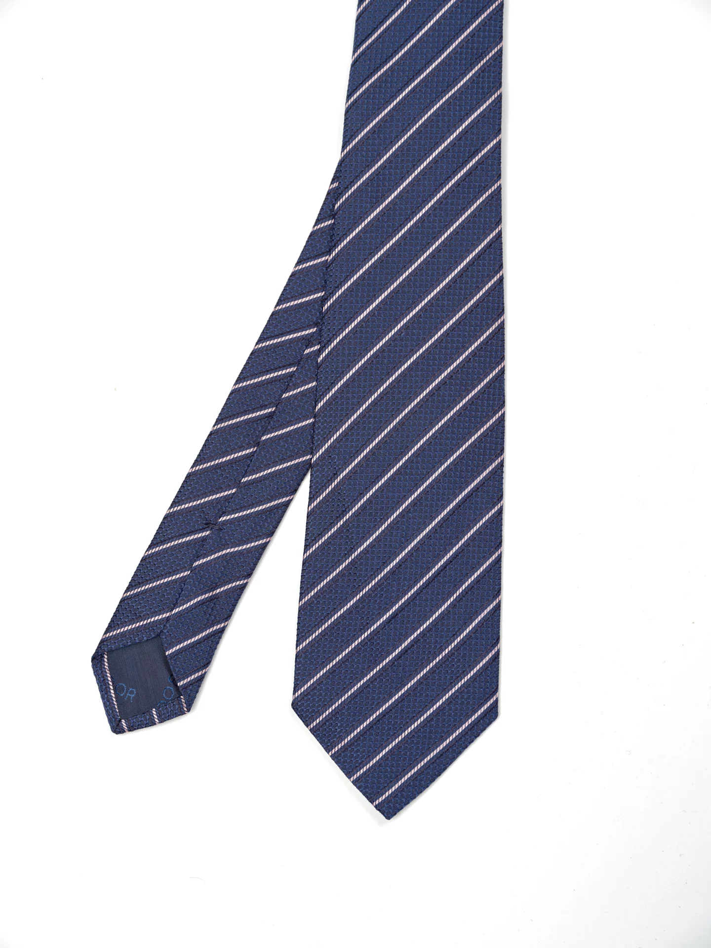 Striped Pattern Tie 100% Silk 8cm - Image 2