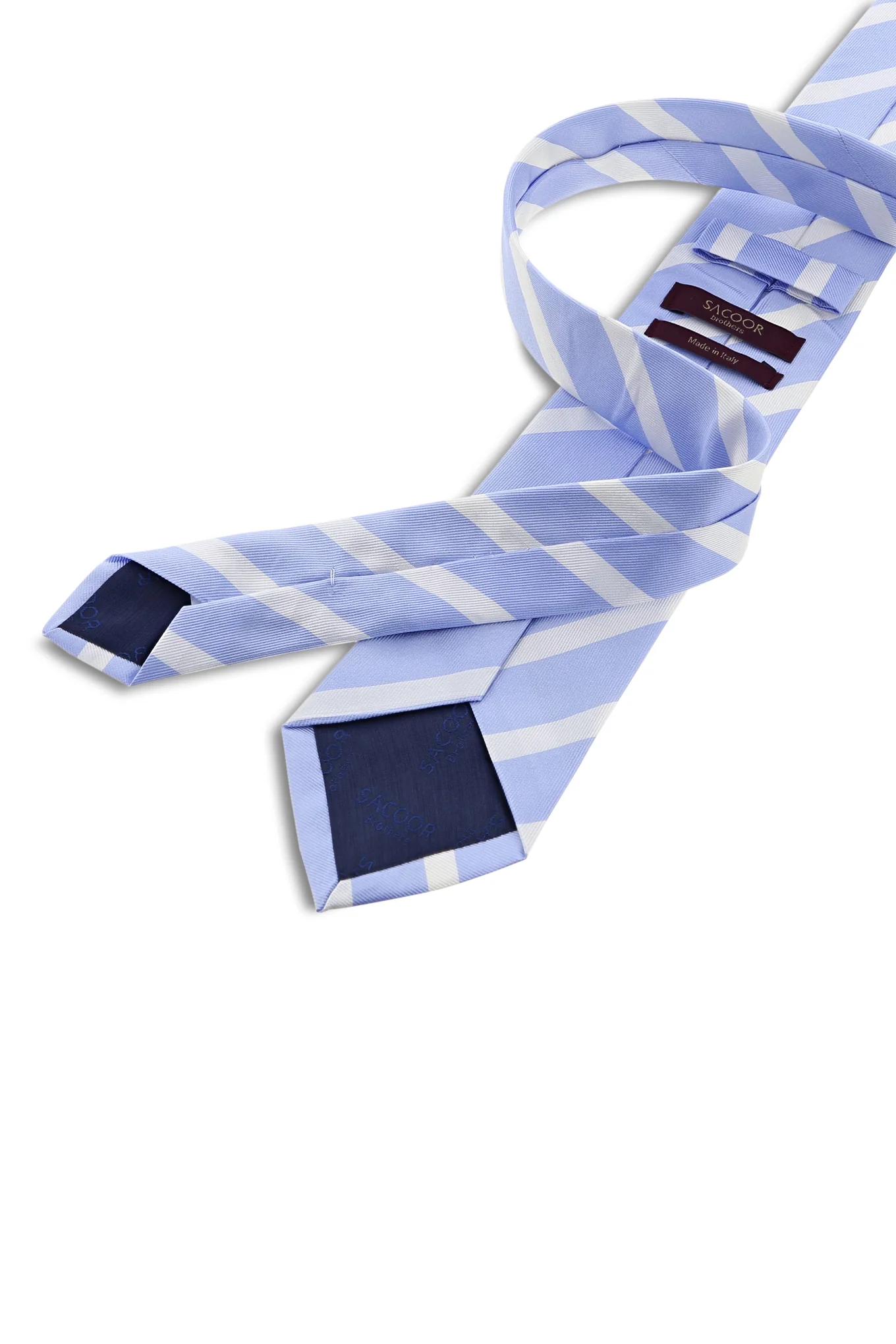 Striped Pattern Tie 100% Silk 8cm - Image 8