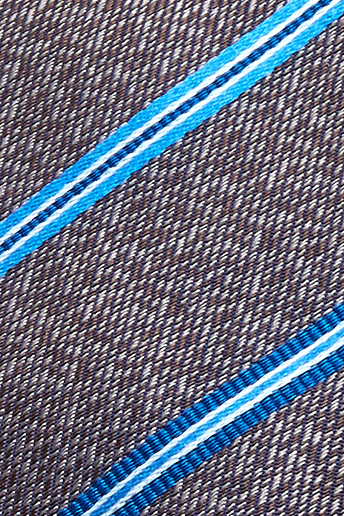 Striped Pattern Tie Silk and Wool Blend 7,5cm - Image 2