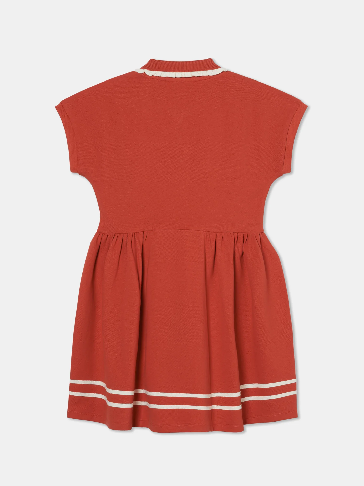 Stripes Peplum Piquet Dress - Image 6
