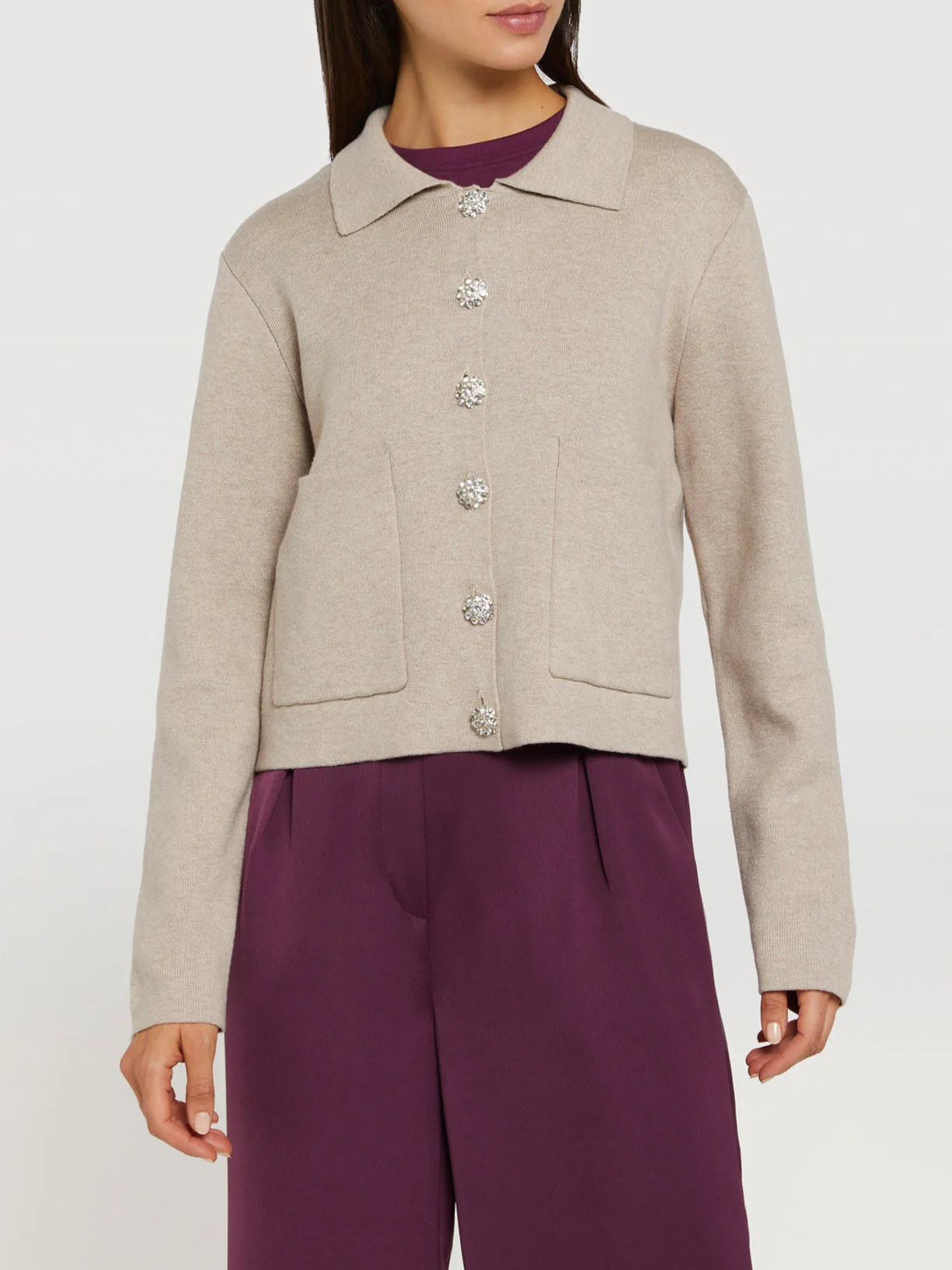 Structured knitwear jacket