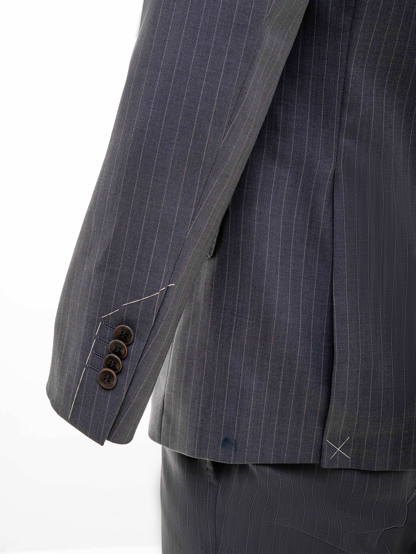 Suit Man Classic (Slim) Material: 100% Wool Breast: Single Breast Buttons: 2 Buttons Drop: Drop 6 Lapel: Notch Lapel Lining: Full Lining Pattern: Birdseye Pockets: Straight Flap Pocket Slits: Two Splits - Image 4