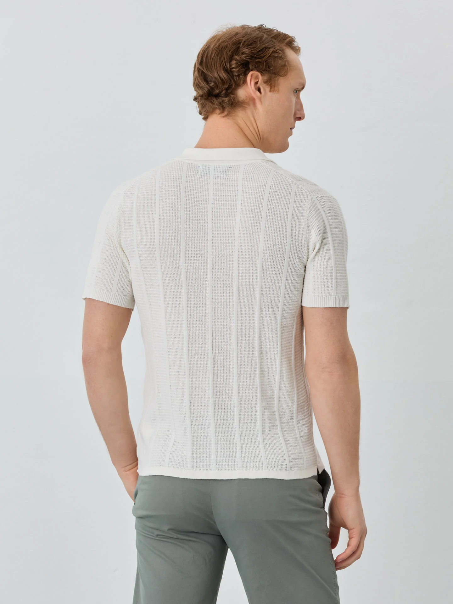 Sweater With Short Sleeves In Cotton-linen Blend - Image 10