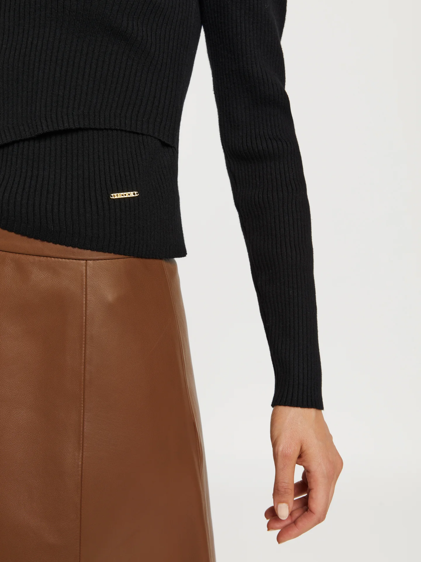 Sweetheart neckline wrap sweater - Image 3