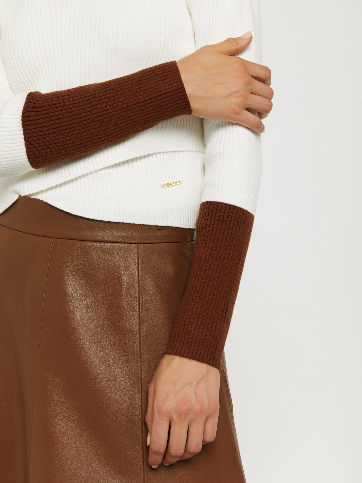 Sweetheart neckline wrap sweater - Image 6