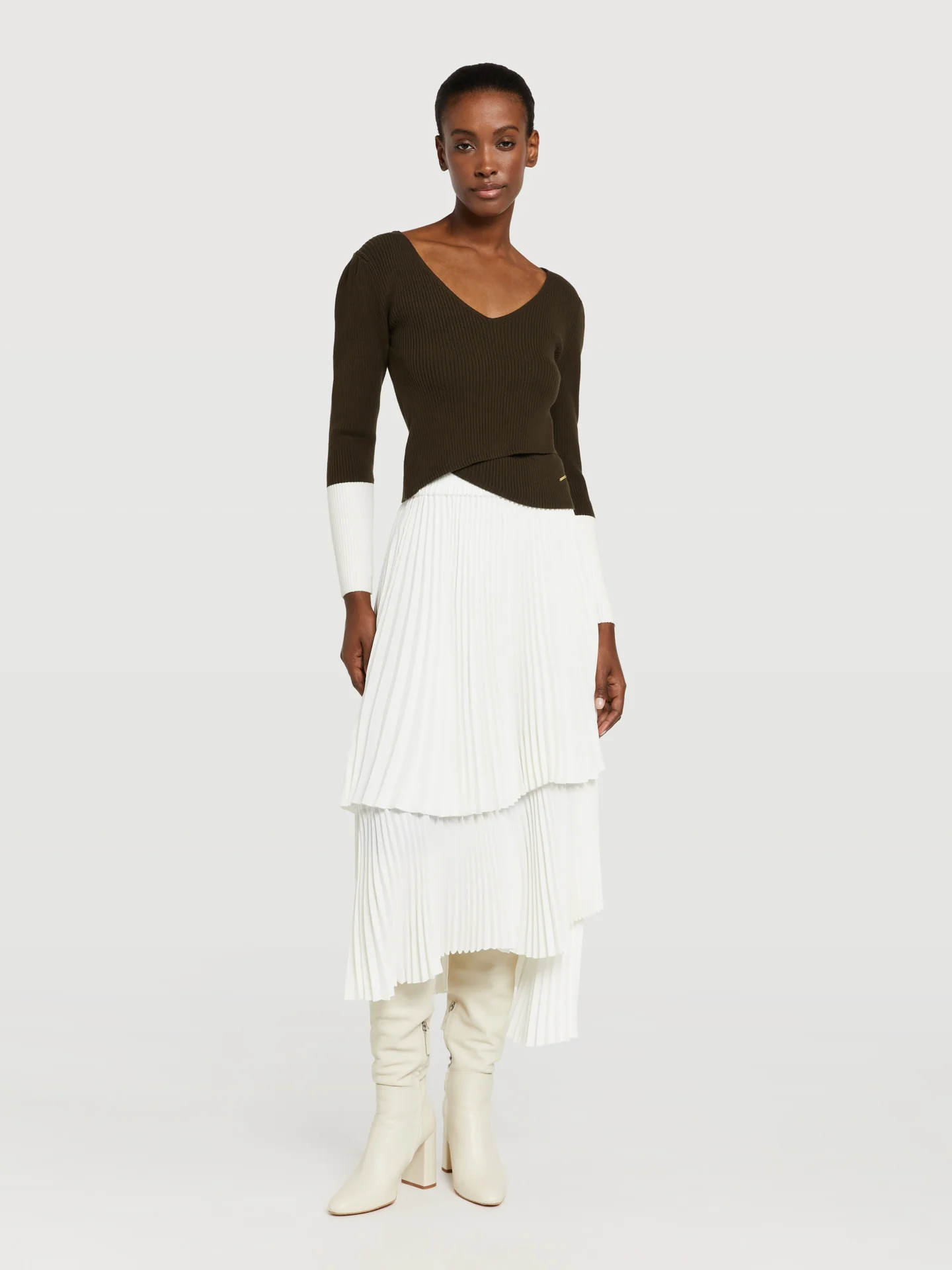 Sweetheart neckline wrap sweater - Image 7