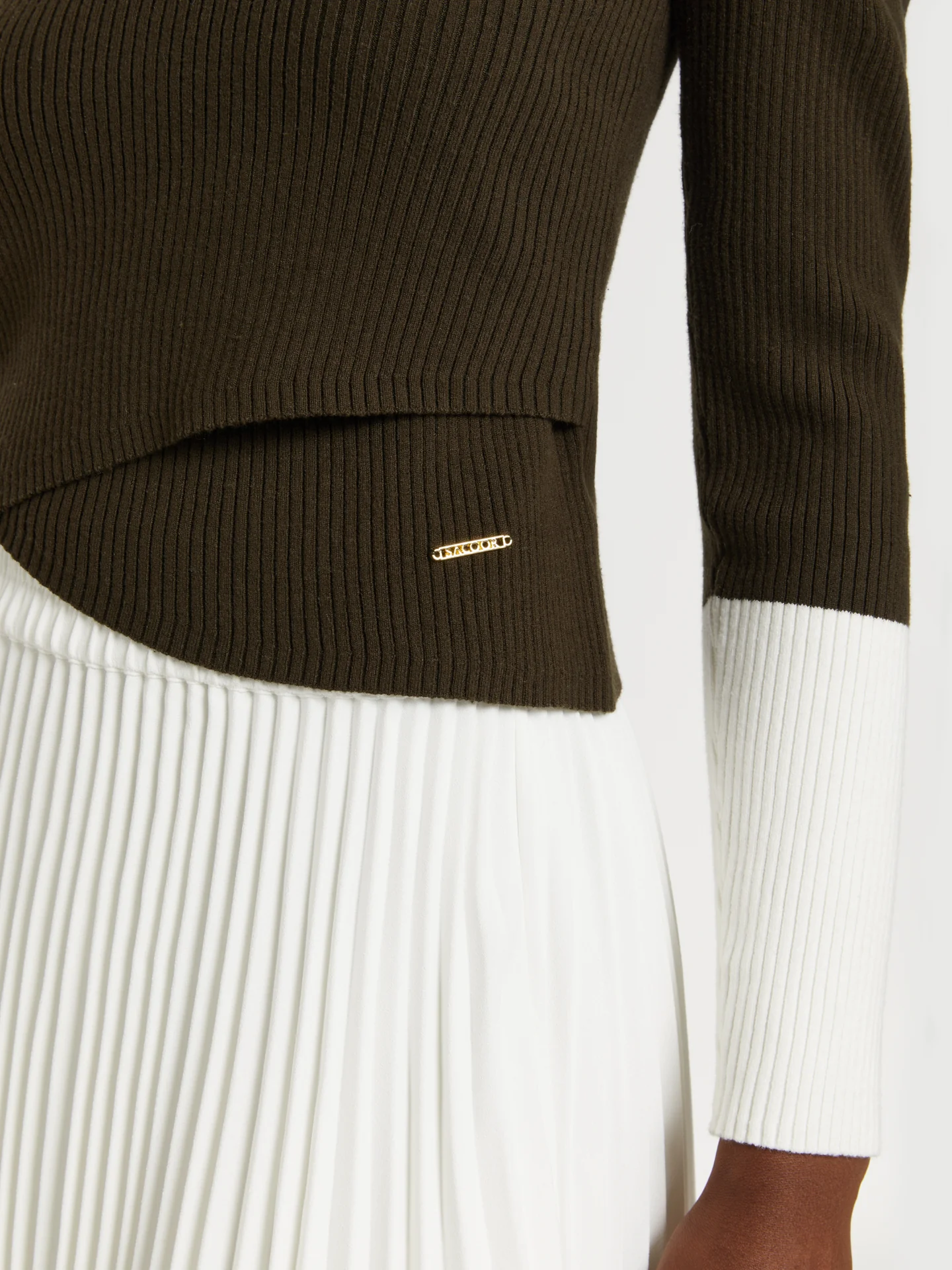Sweetheart neckline wrap sweater - Image 9