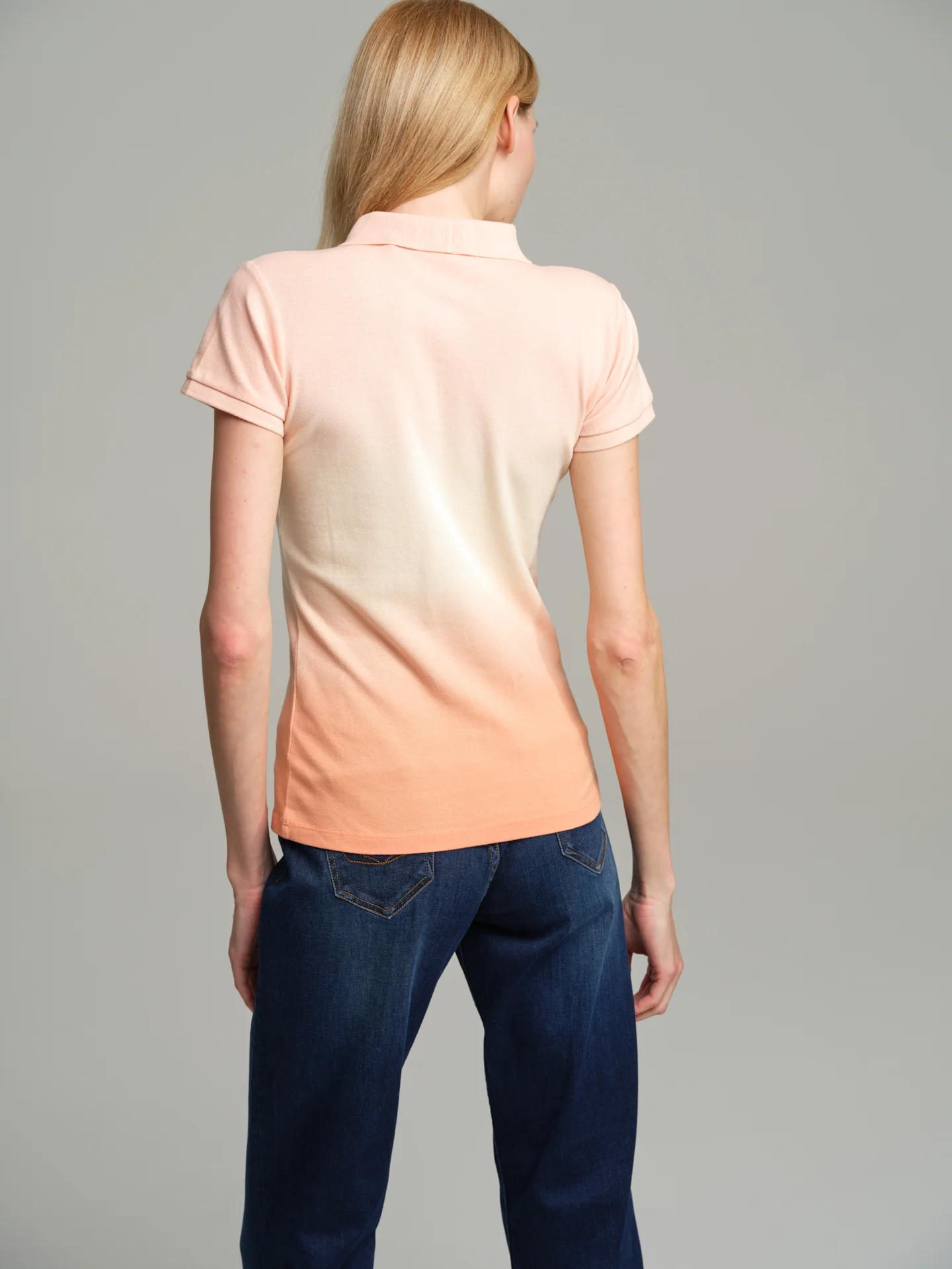 Tie-dye ombre piquet polo shirt - Image 10