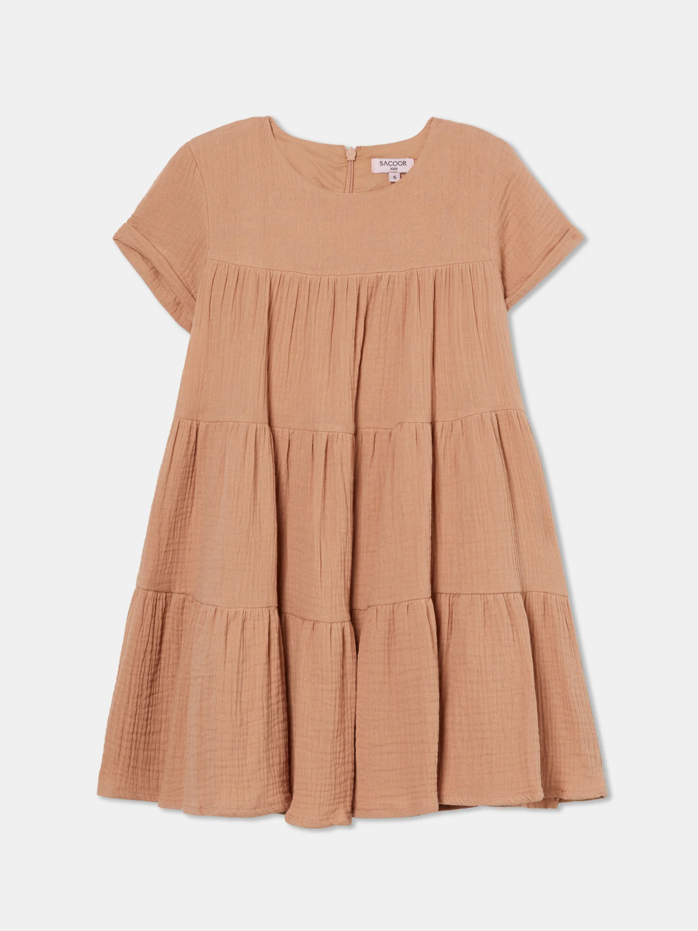 Tiered A-line Textured Dress