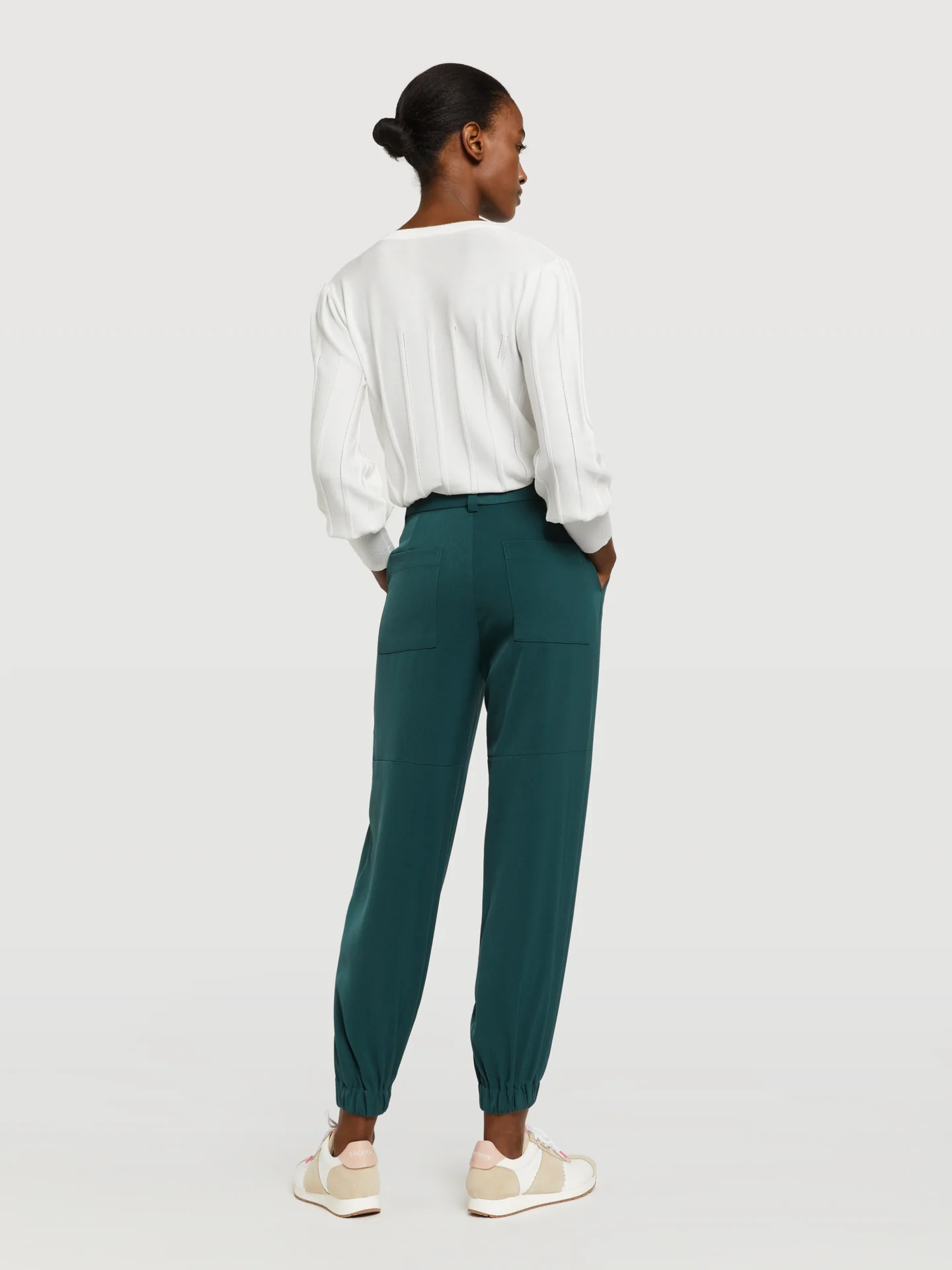 Trousers with elasticated bottom - Image 2