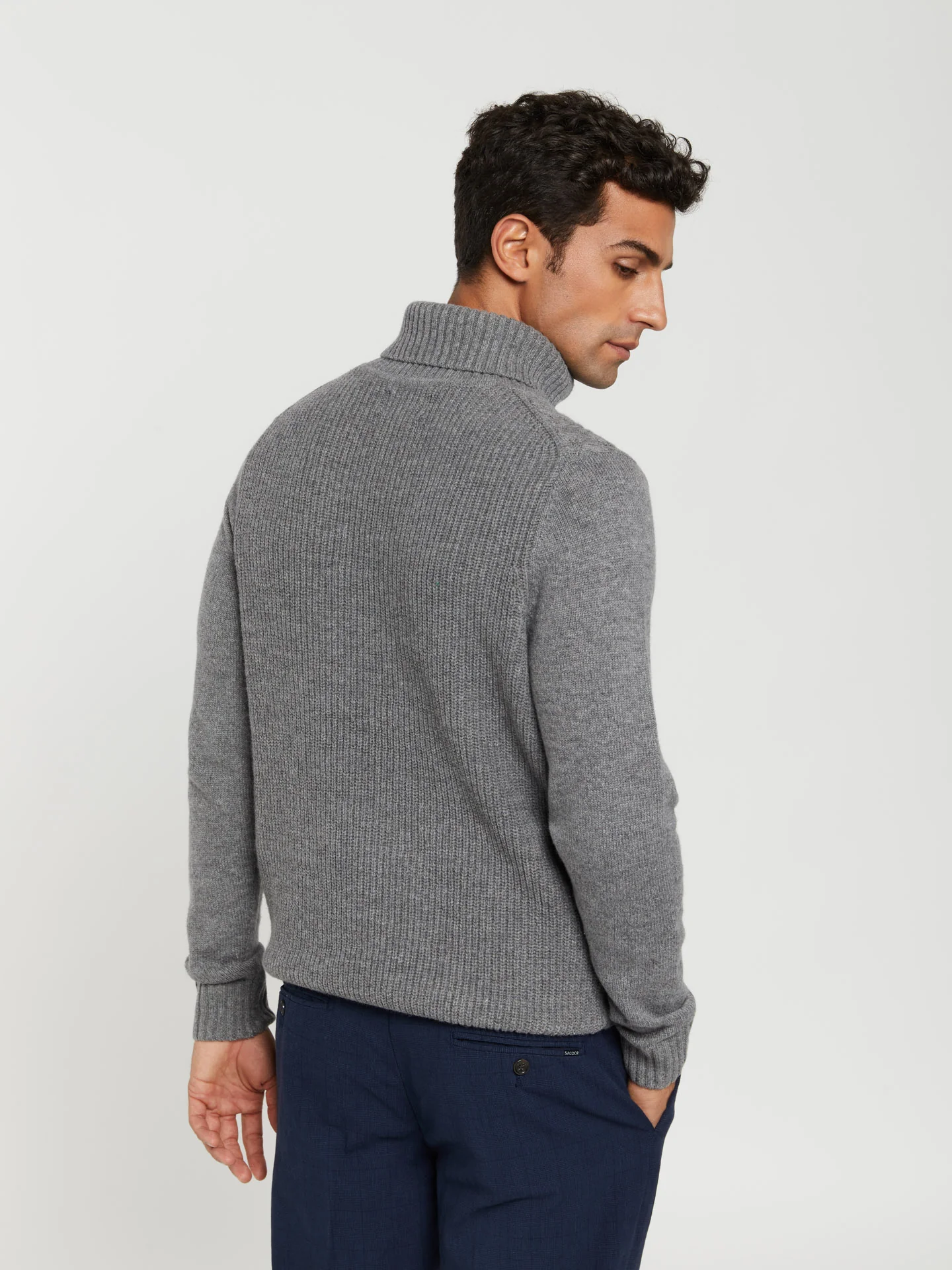 Turtle neck sweater with cables - Image 11