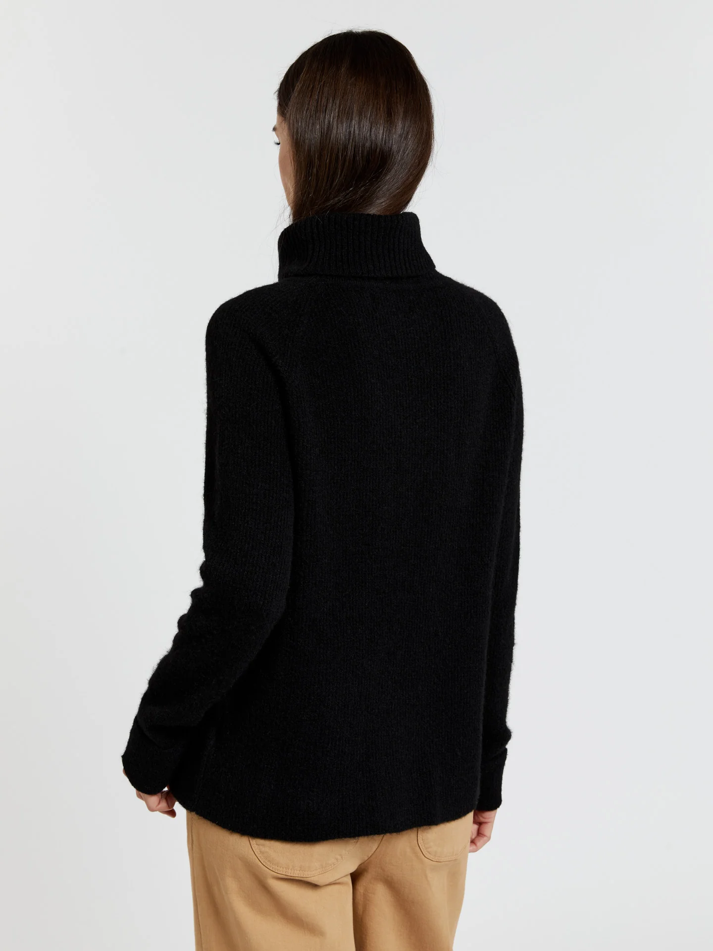 Turtle neck sweater with rib effect - Image 3