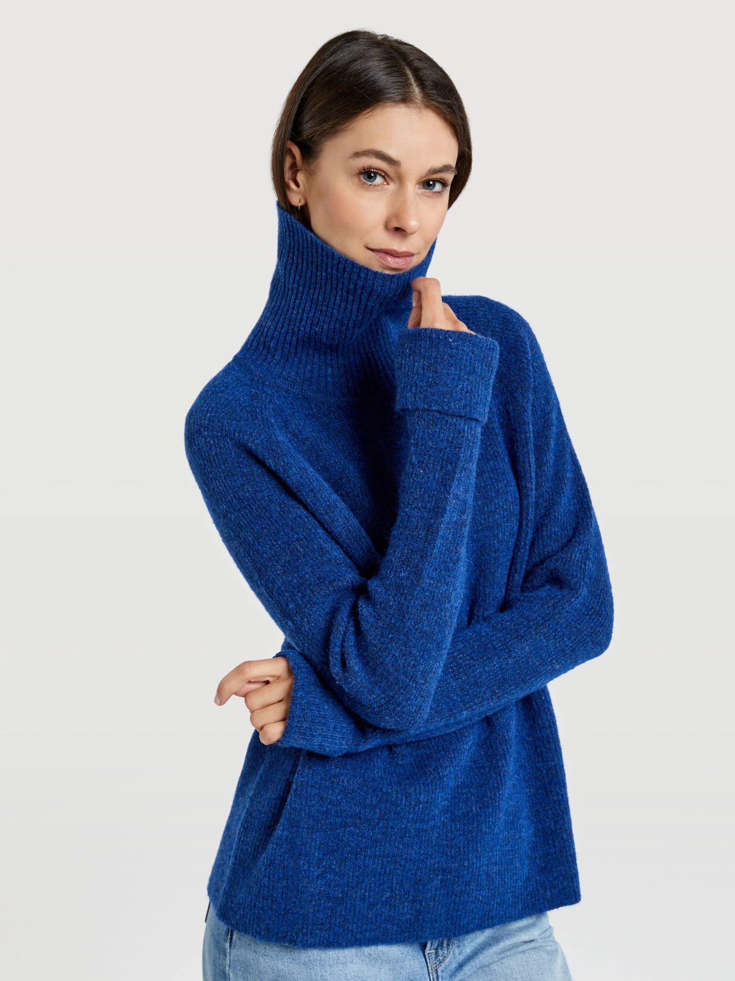 Turtle neck sweater with rib effect - Image 7