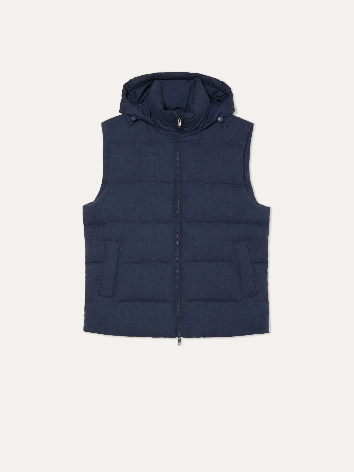 Two-Tone Down Waiscoat With Detachable Hood - Image 10