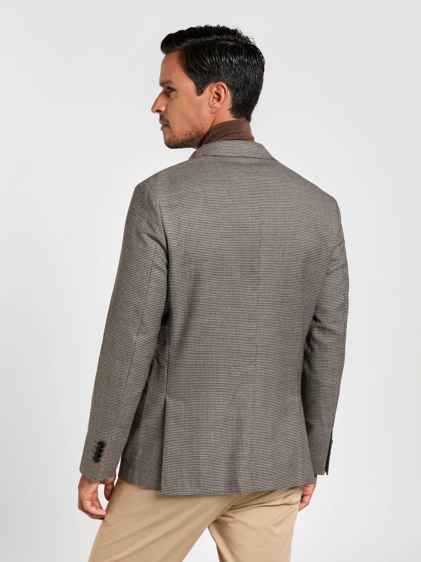 Unstructured houndstooth wool blazer - Image 3