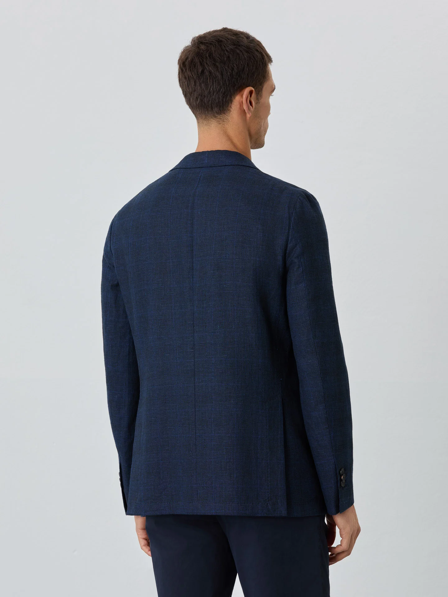 Unstructured Plain Structure Blazer With Patch Pockets In Linen - Image 3