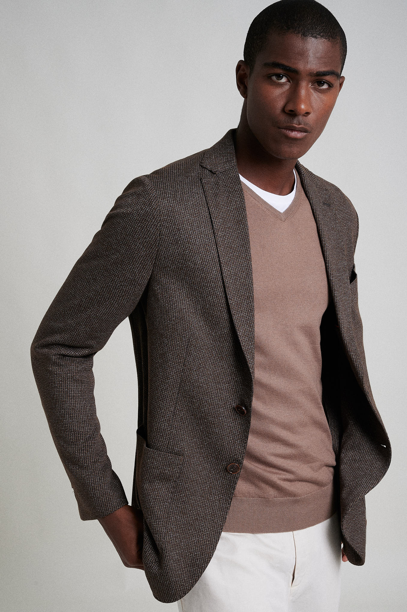 Very comfortable knitted blazer slim fit - Image 5