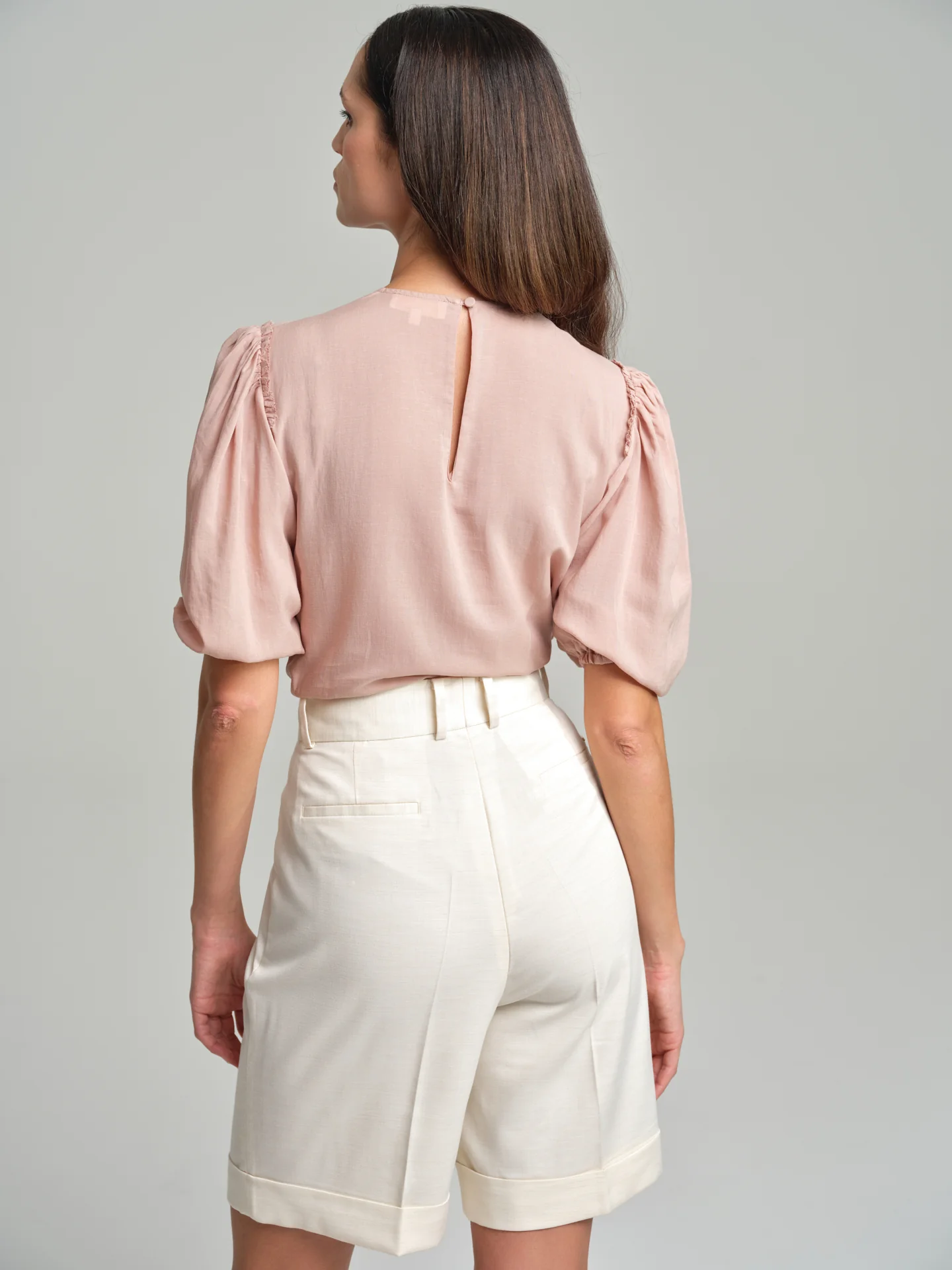 Volume short blouse with frilled shoulders - Image 6