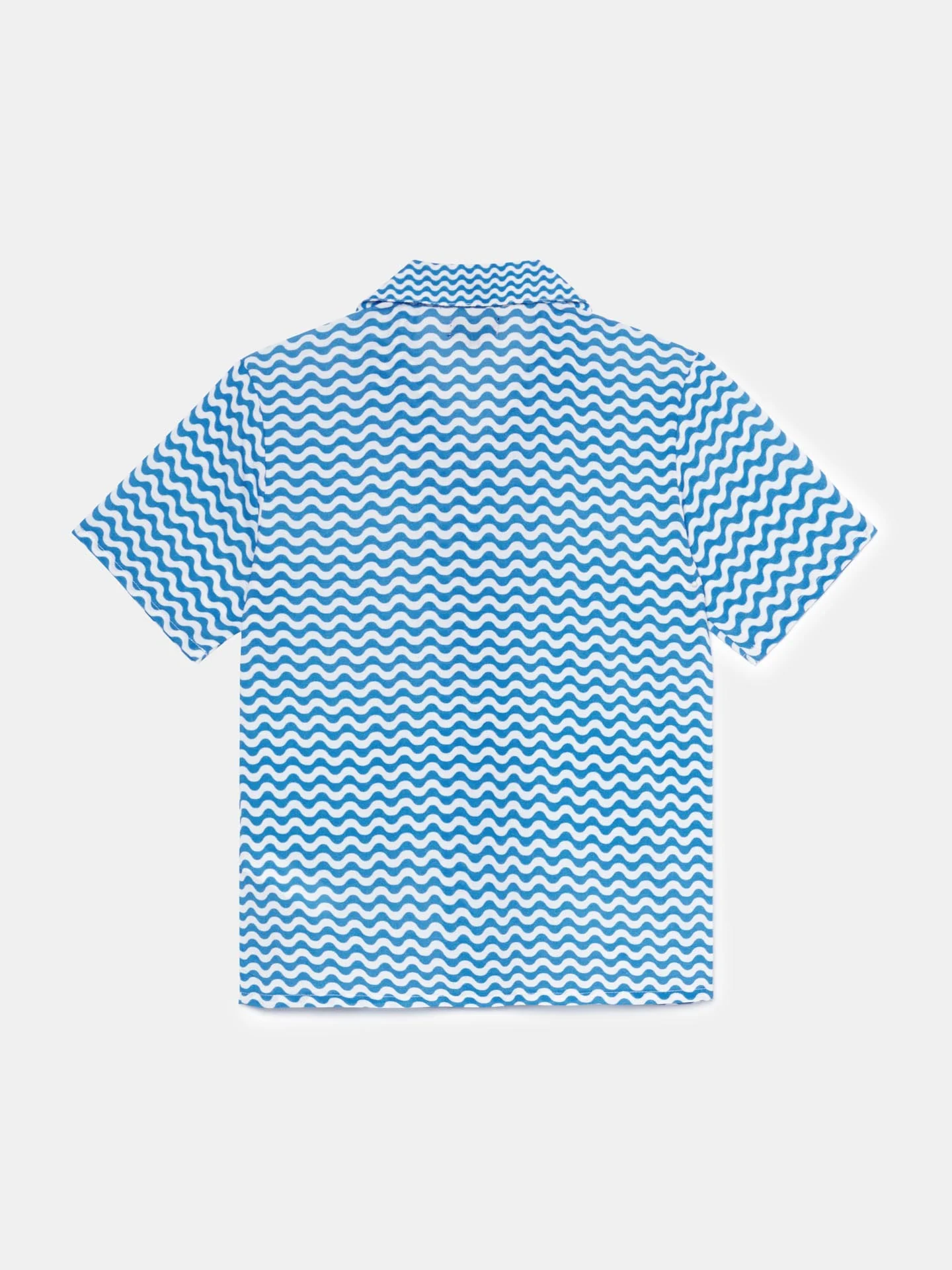 Waves Print Cuban Collar Shirt - Image 2