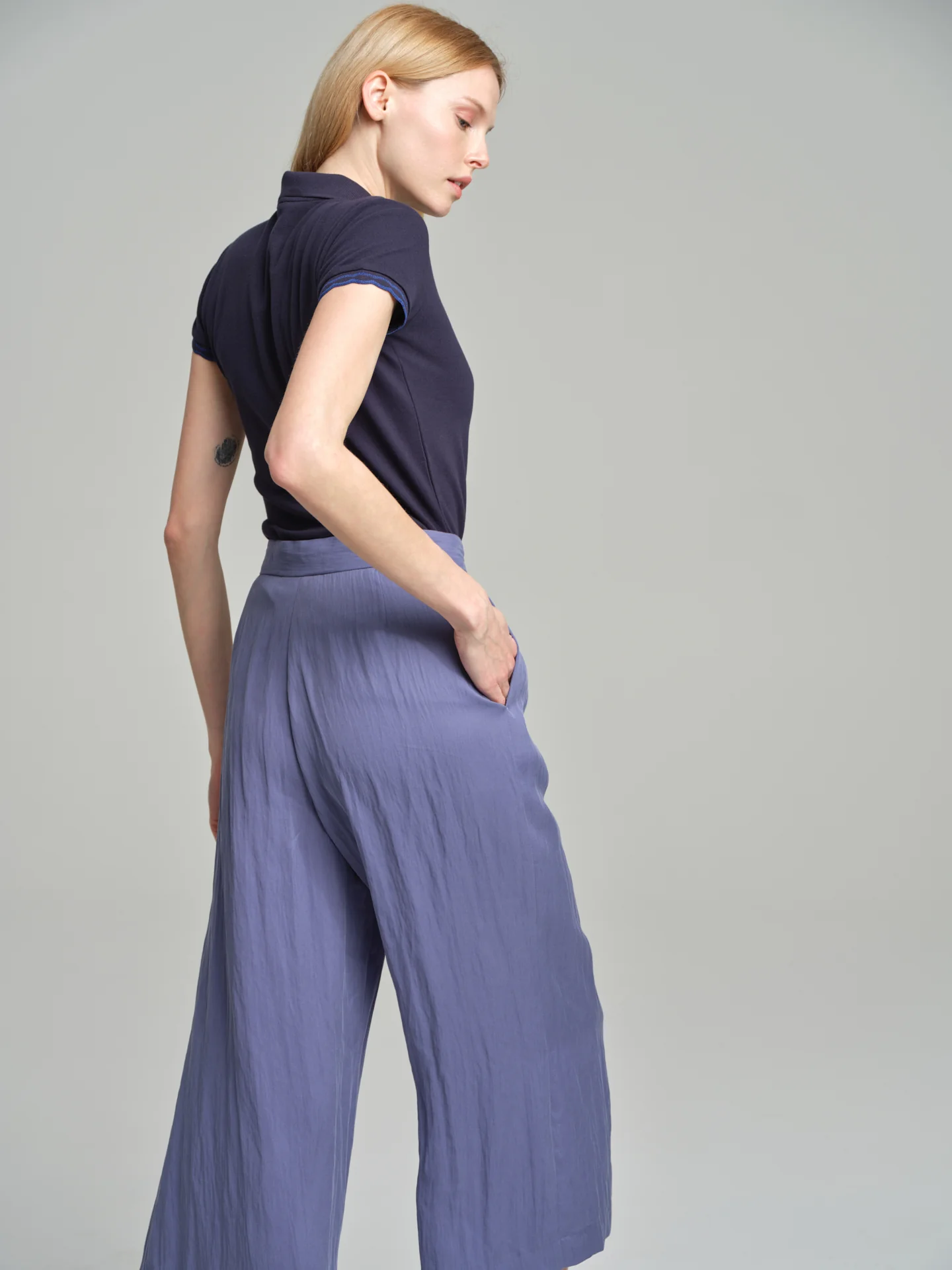 Wavy cuff piquet polo shirt - Image 4