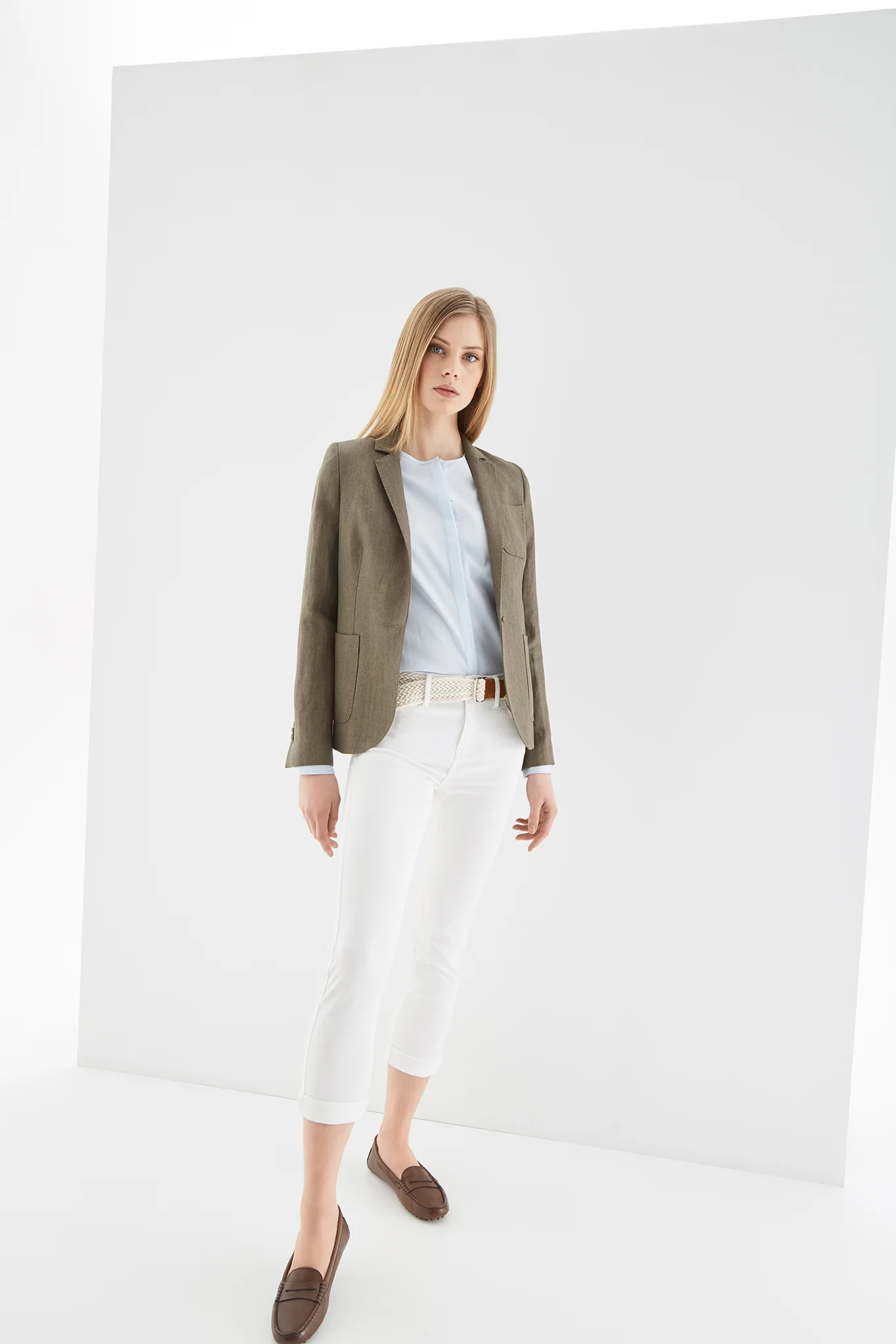Woman's Linen Slim Fit Blazer