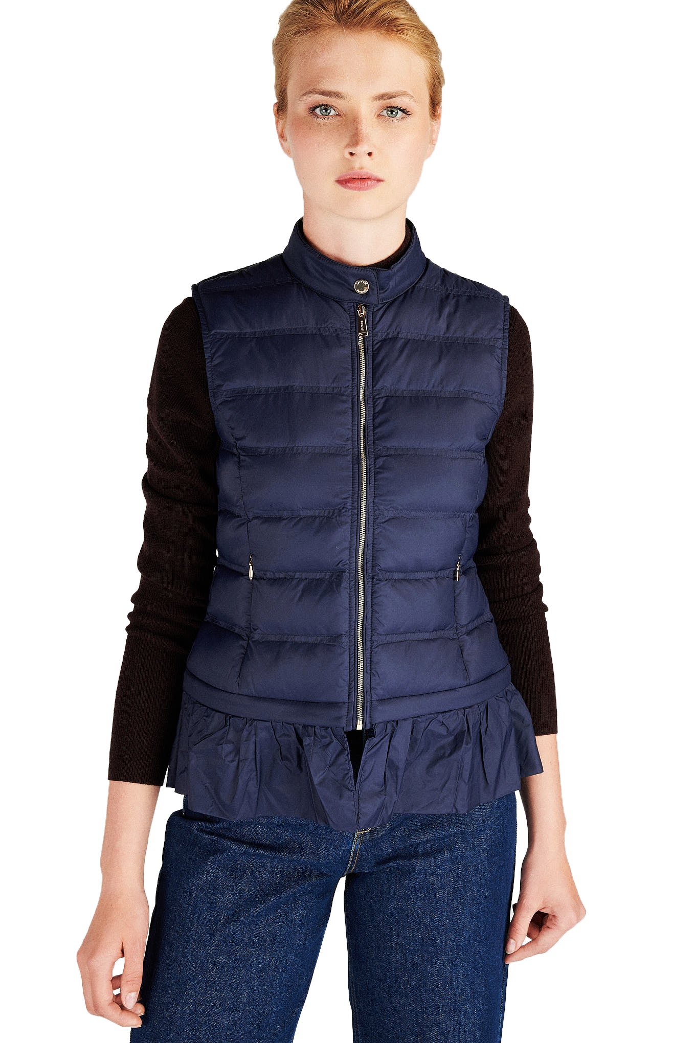 Women's Casual Vest with Ultra Light Down Ruffle - Image 5
