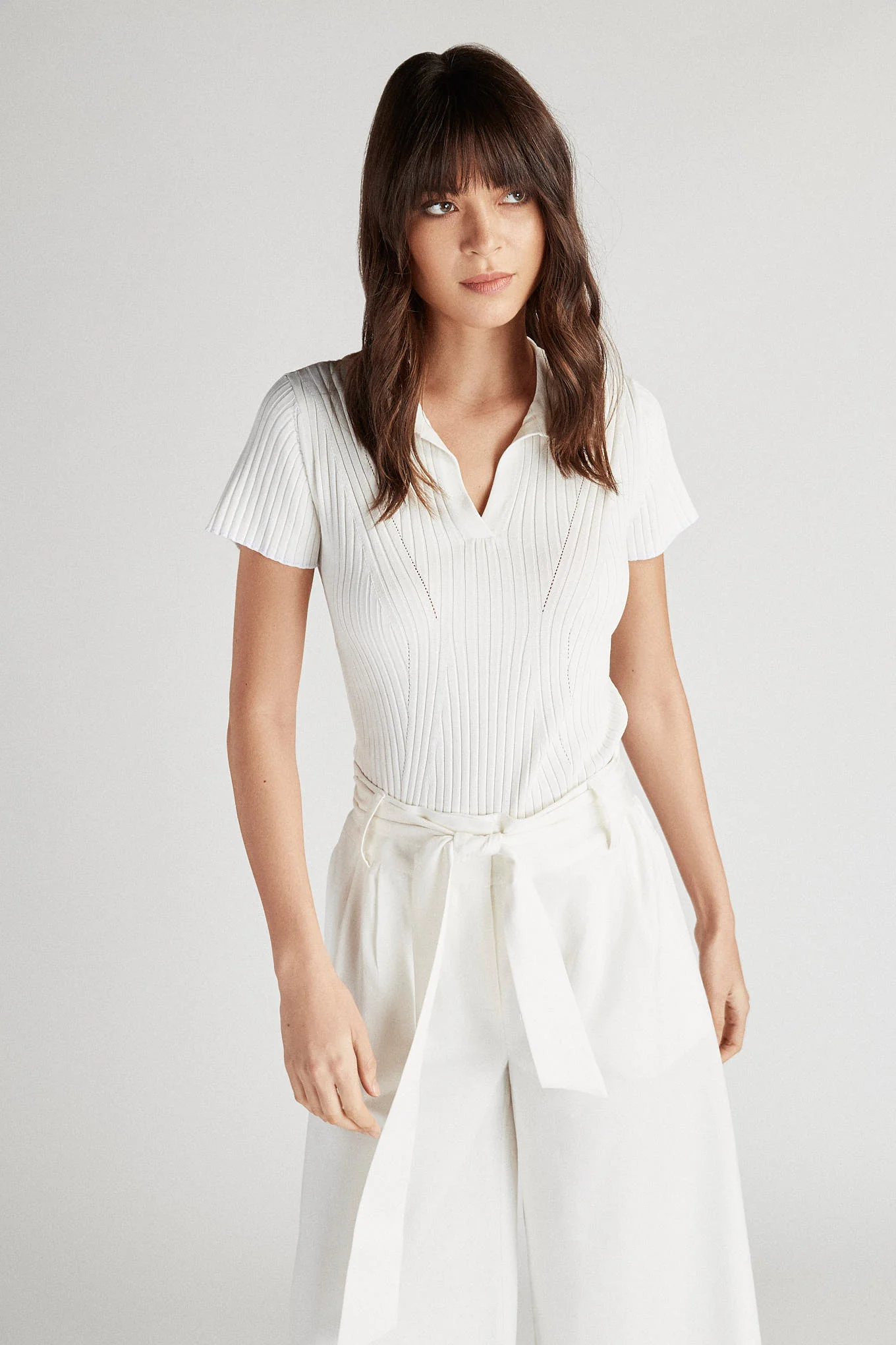 Women's Classic Loose Fit Trousers with Belt - Image 4