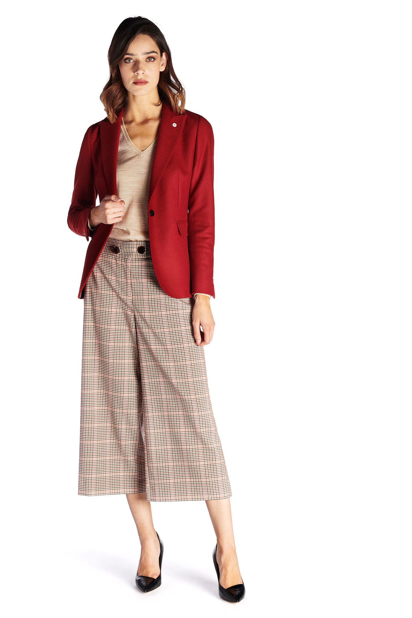 Women's Classic Slim Fit Blazer with Belt