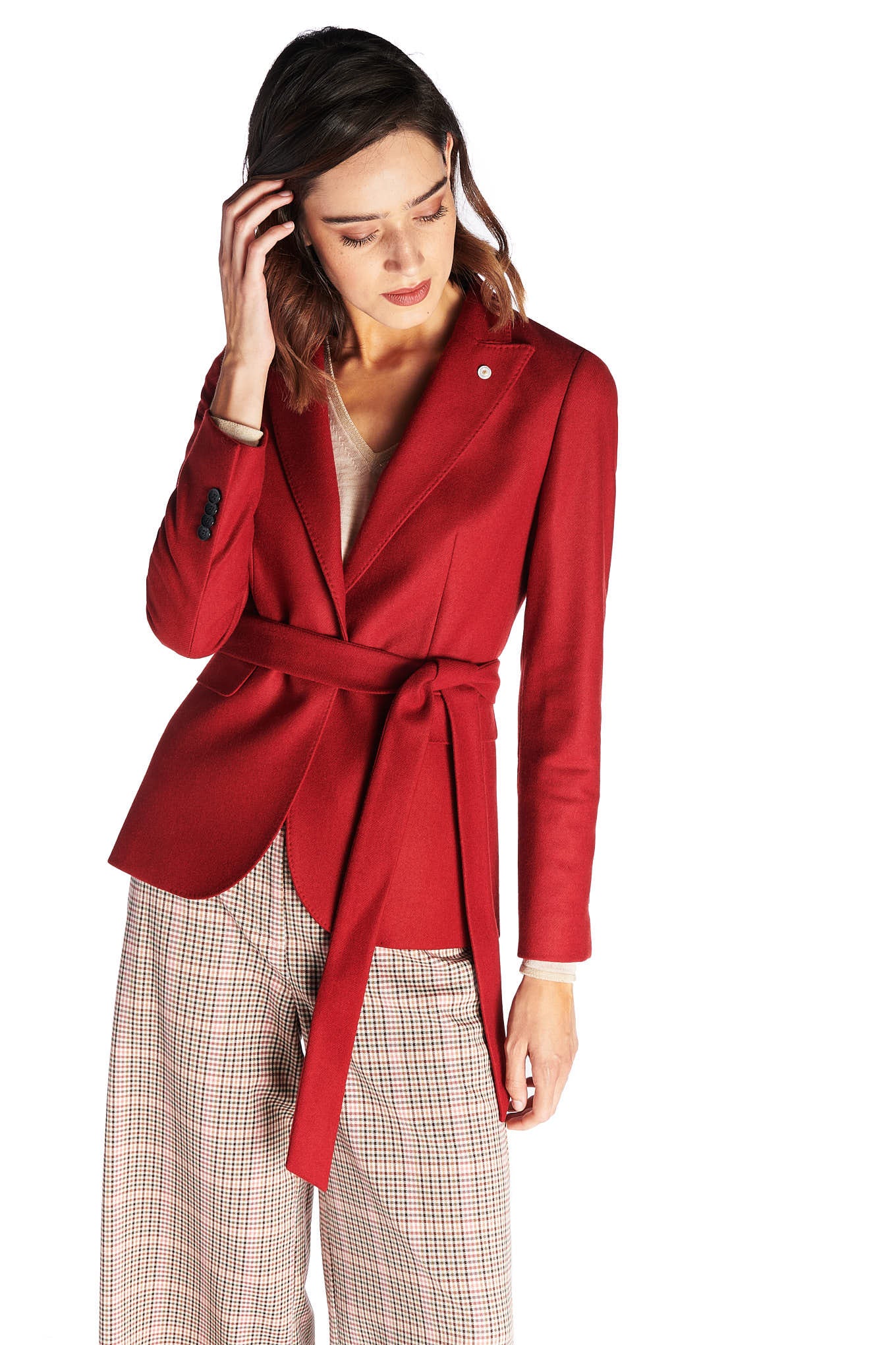 Women's Classic Slim Fit Blazer with Belt - Image 4