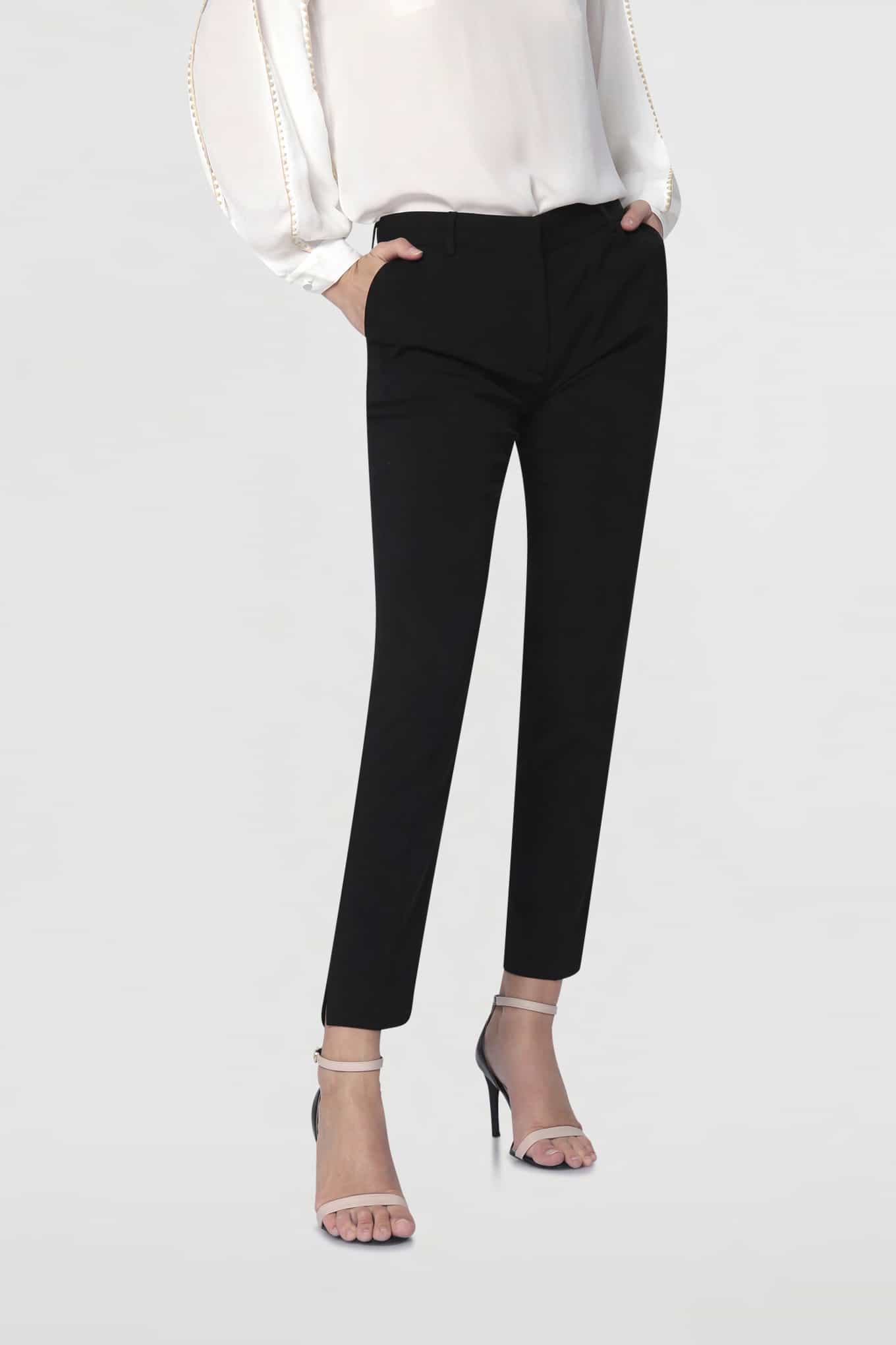 Women's Classic Slim Fit Trousers - Image 3