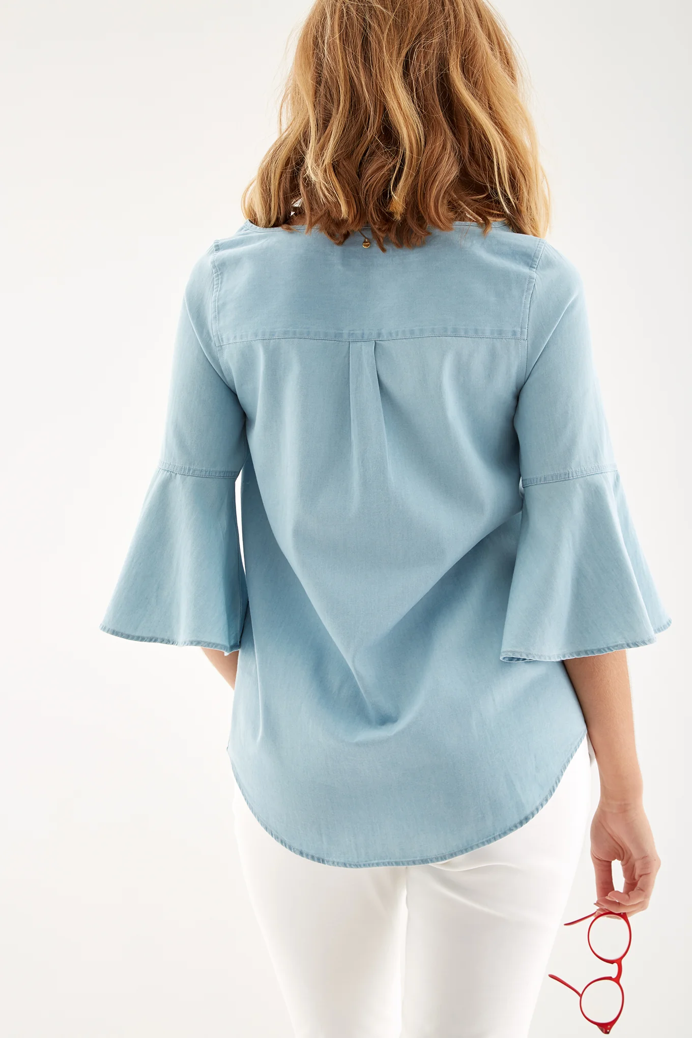 Women's Denim Blouse - Image 2