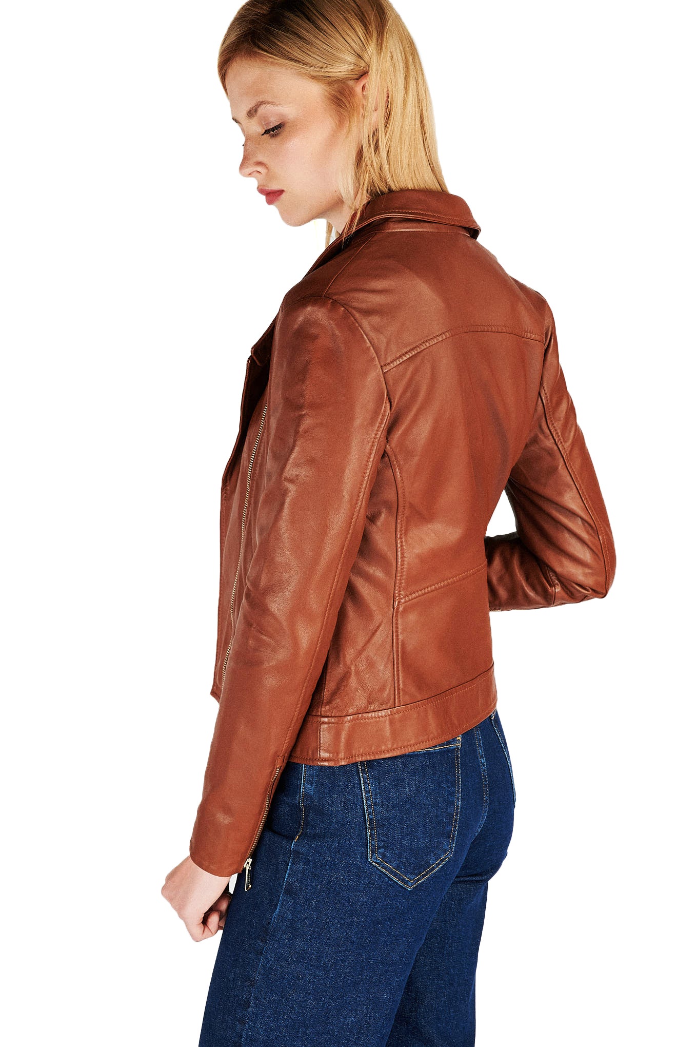 Women's Genuine Leather Casual Jacket - Image 4