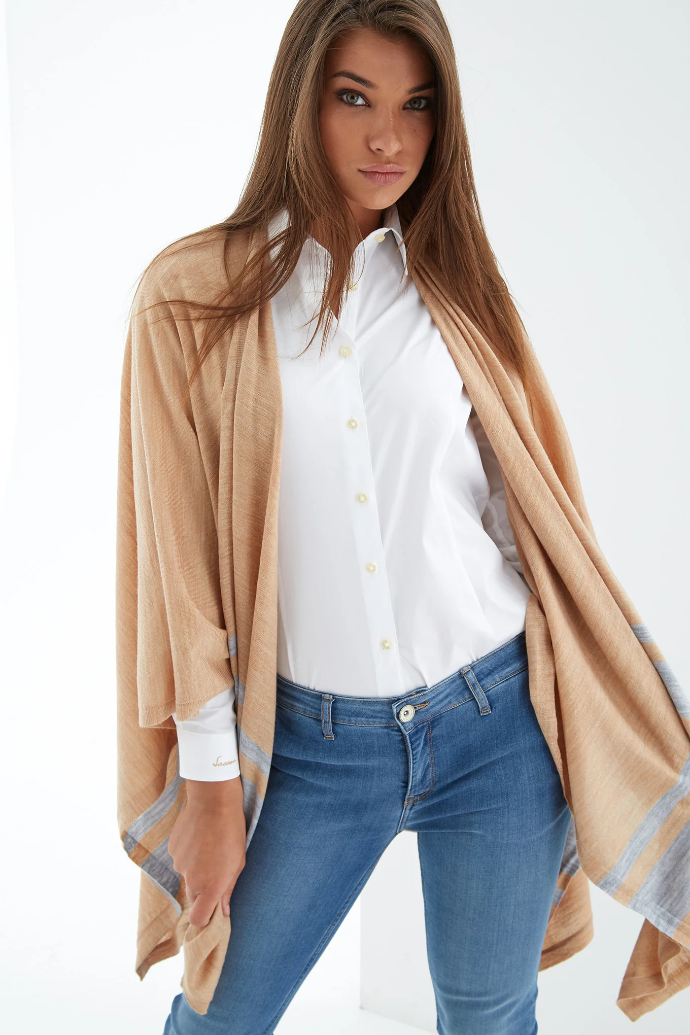 Women's Knitwear Poncho - Image 8