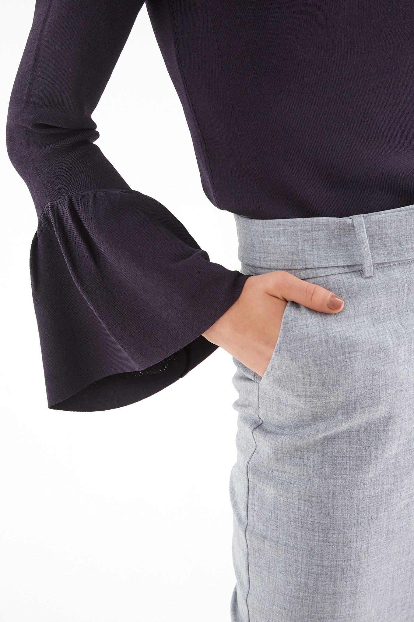 Women's Knitwear Sweater with Balloon Cuffs - Image 14