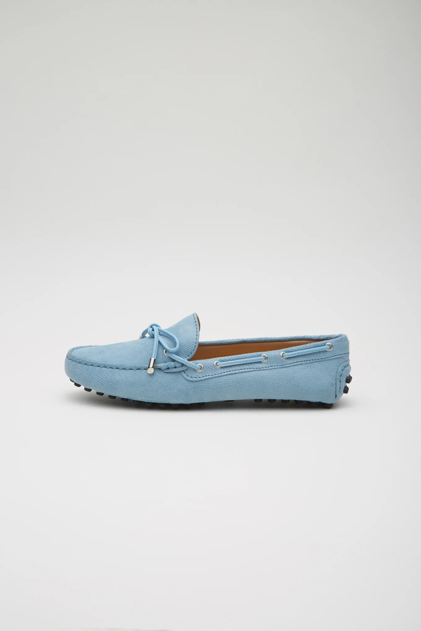Women's Patent Snake-Effect Leather Drivers