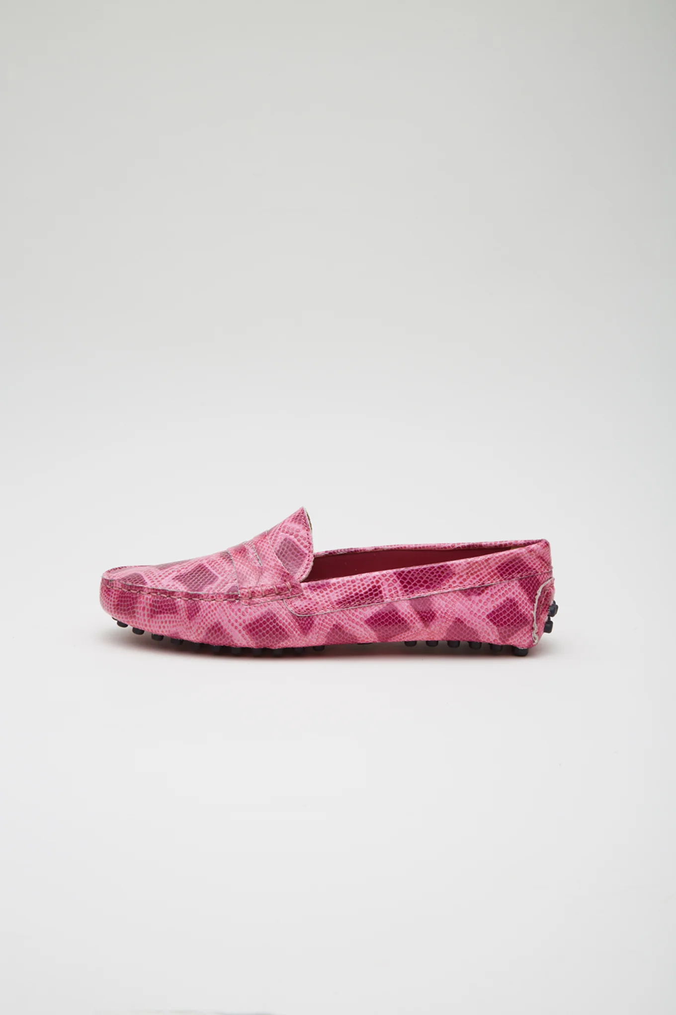 Women's Patent Snake-Effect Leather Drivers - Image 4