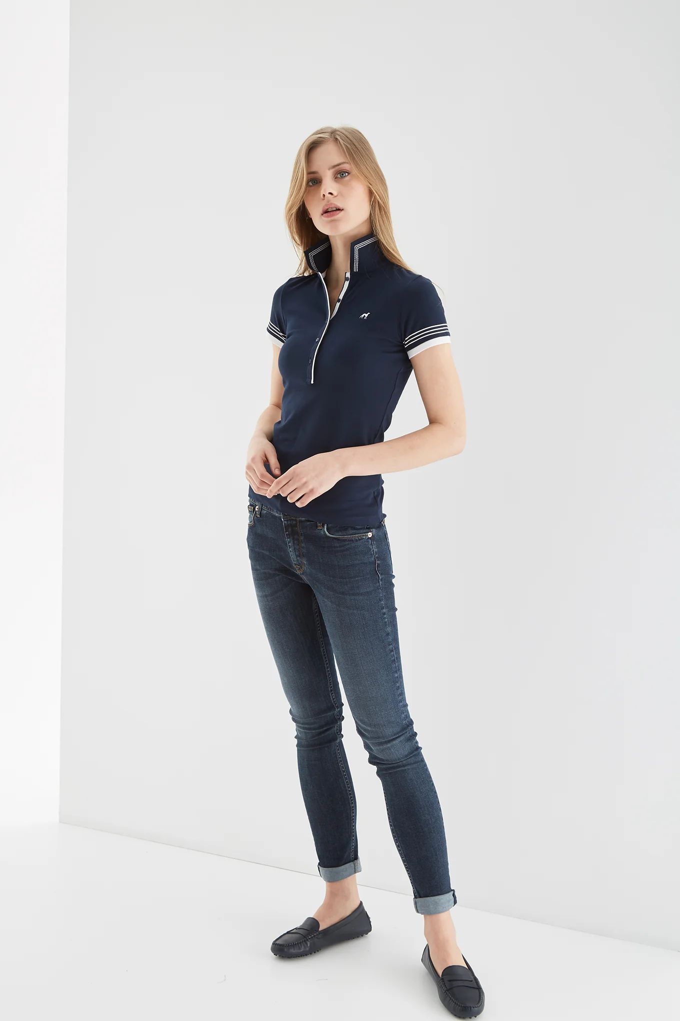Women's Piquet Polo with Contrast Trims