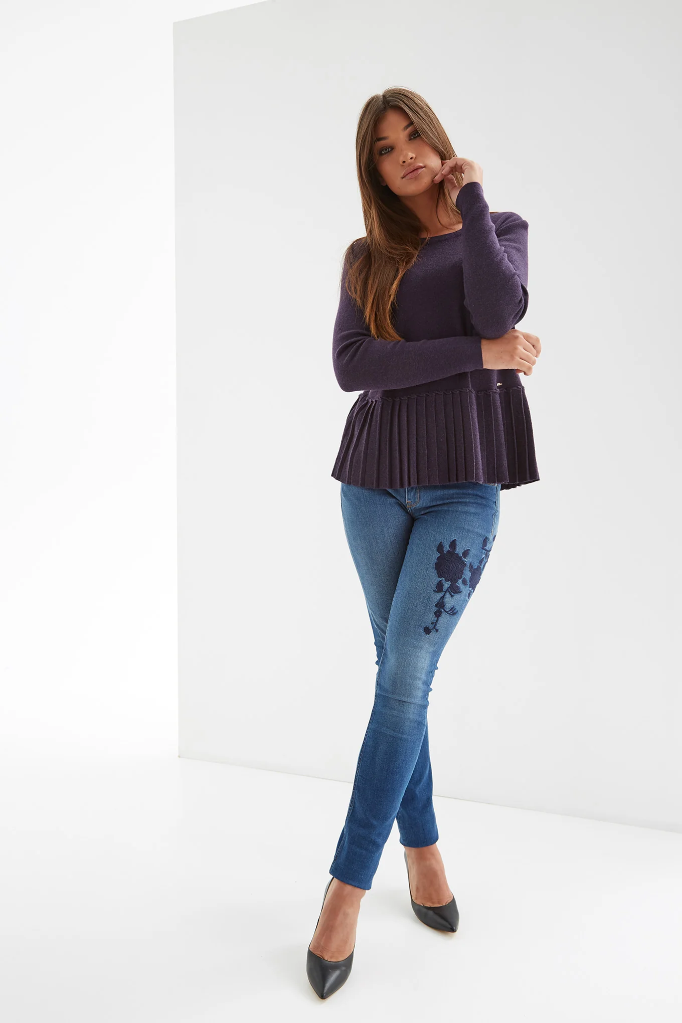 Women's Pleated Knitwear Sweater - Image 11