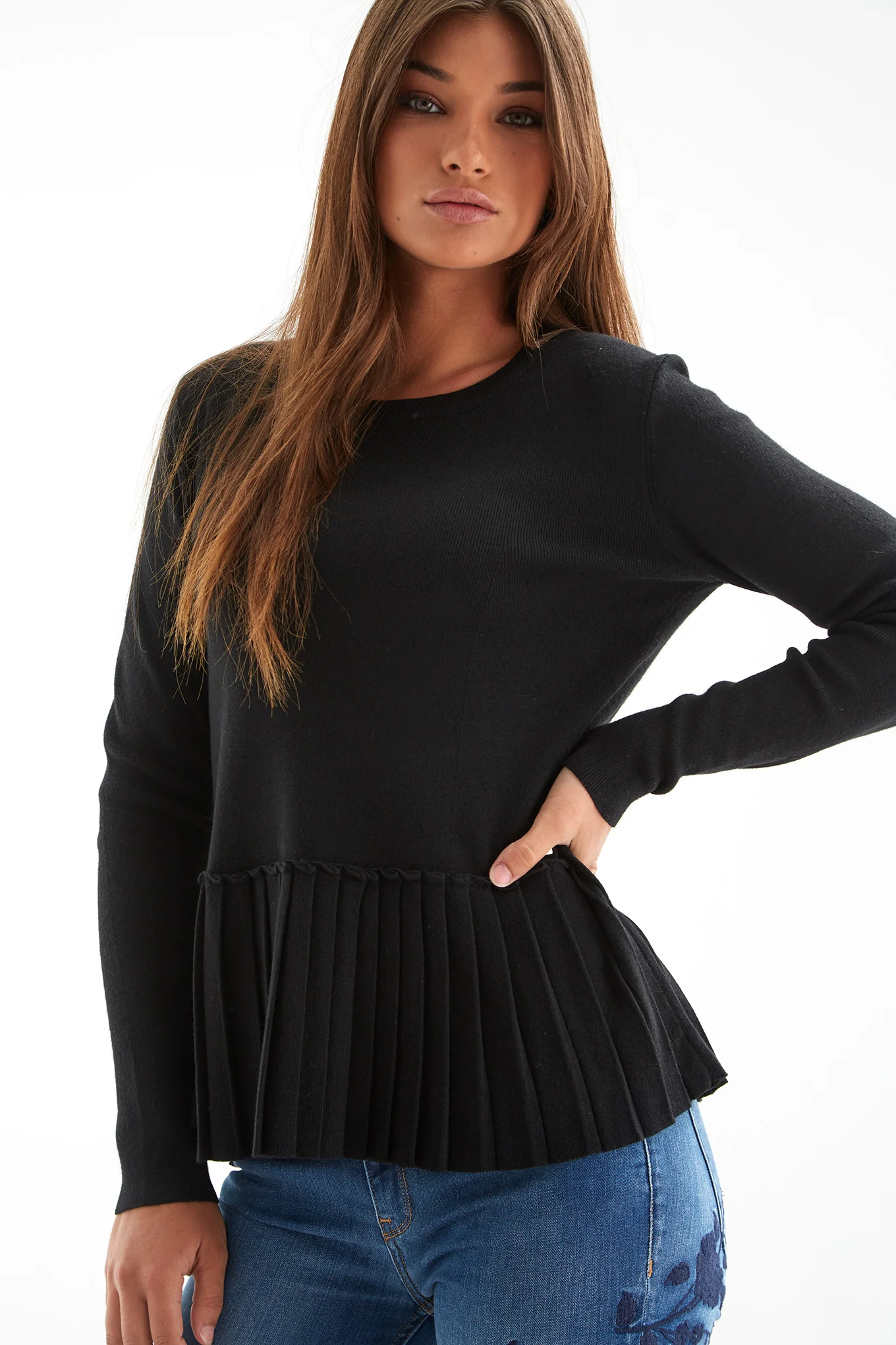 Women's Pleated Knitwear Sweater - Image 8