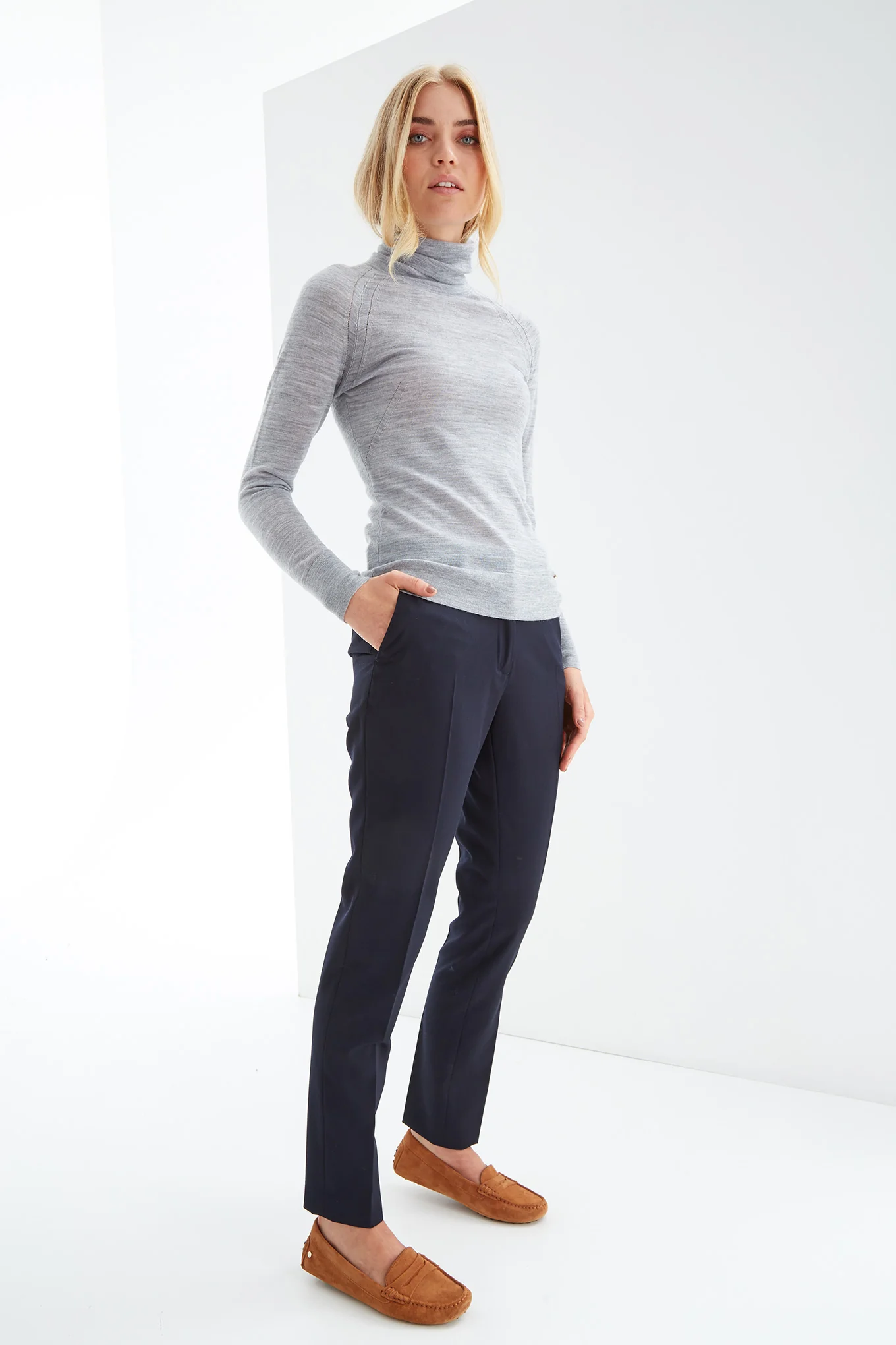 Women's Polo Neck Knitwear Sweater - Image 6