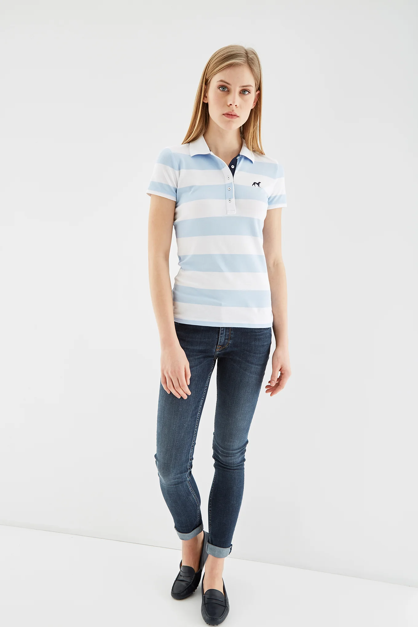 Women's Striped Piquet Polo - Image 11