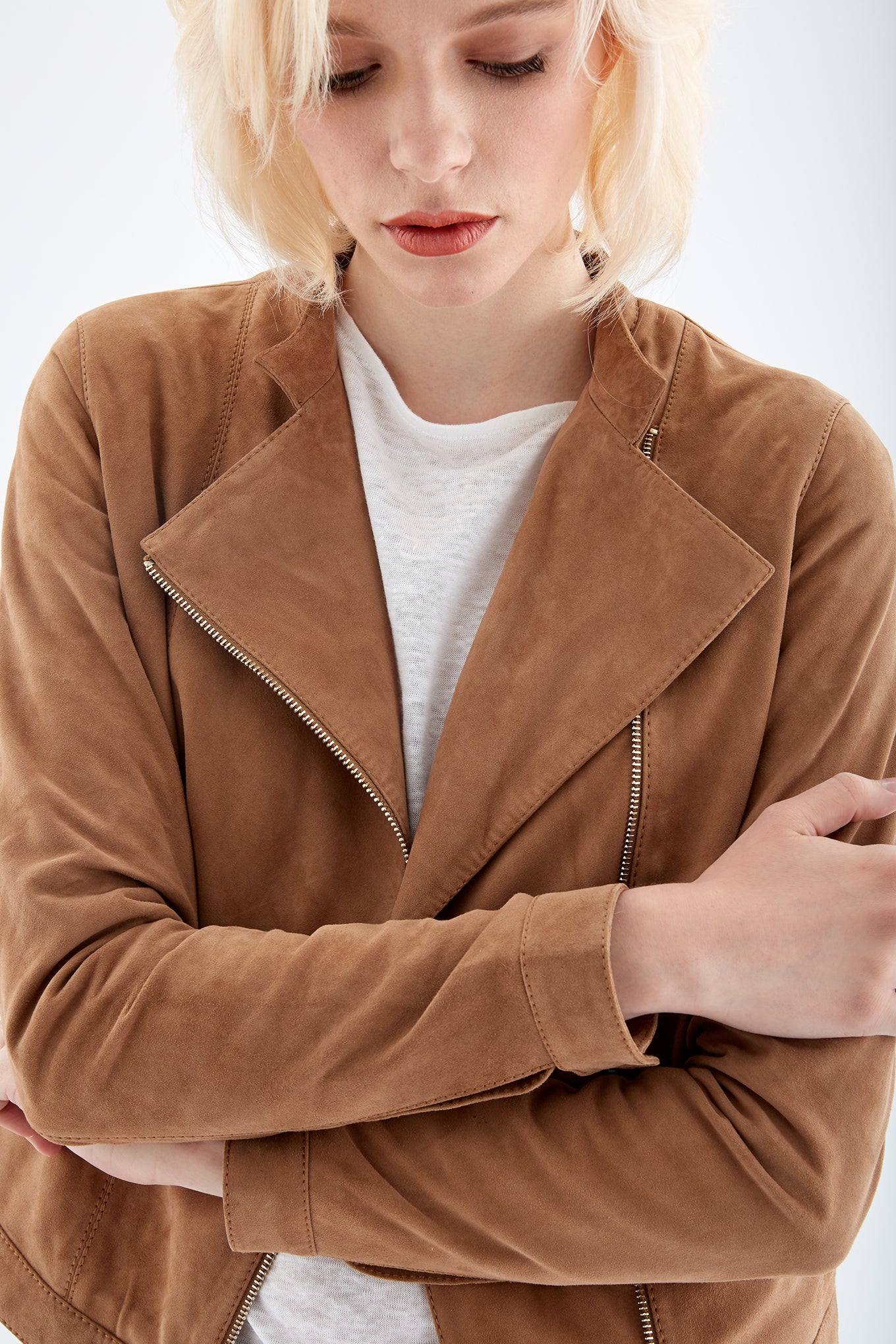 Women's Suede Leather Jacket - Image 4